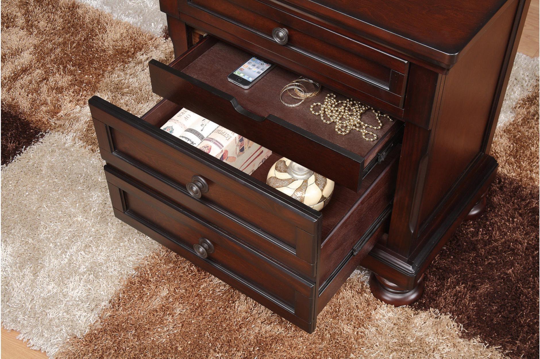 Cumberland Brown Cherry Storage Panel Bedroom Set - Image 3