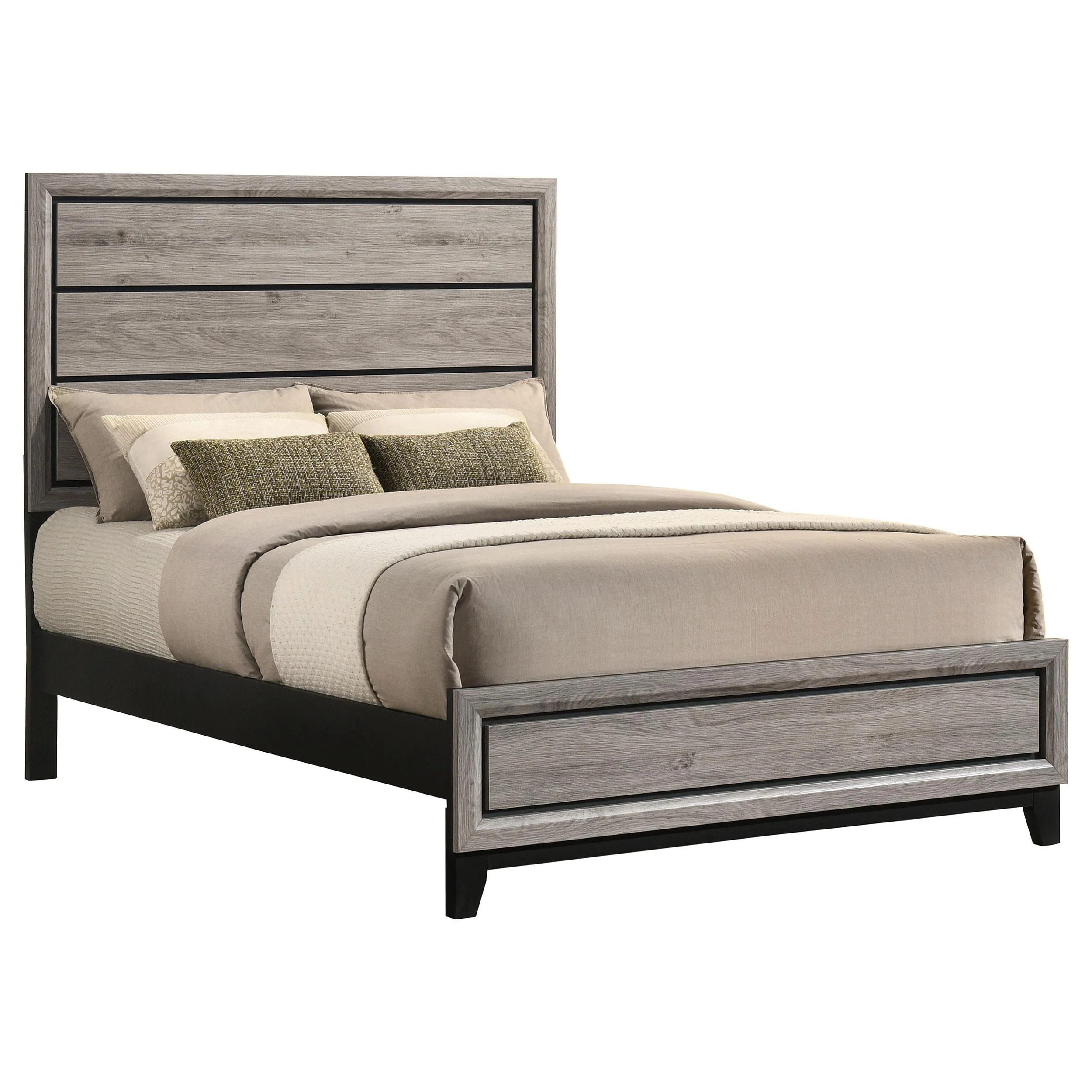 Watson Wood Full Panel Bed Light Taupe - Image 3