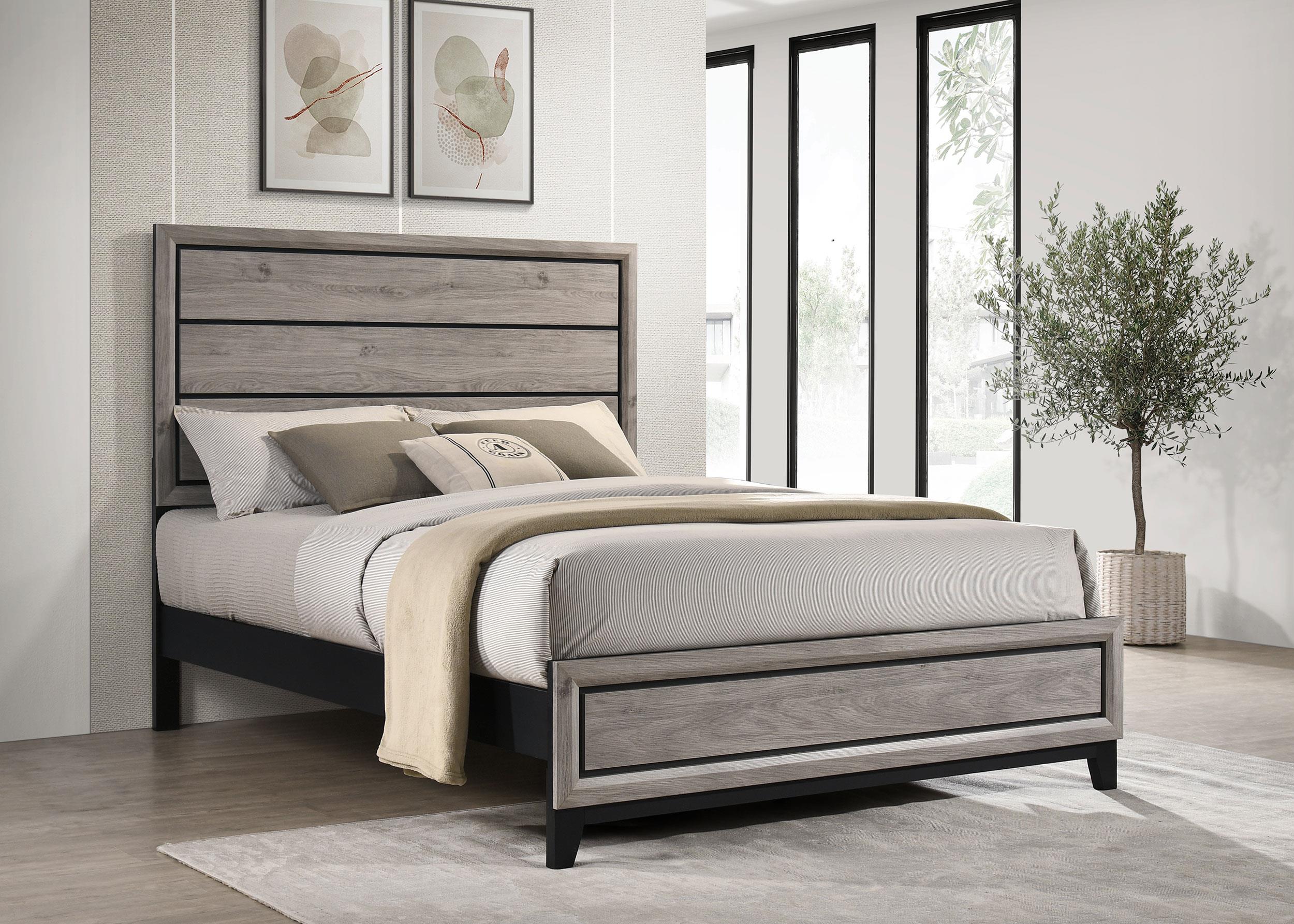 Watson Wood Queen Panel Bed Light Taupe - Image 2
