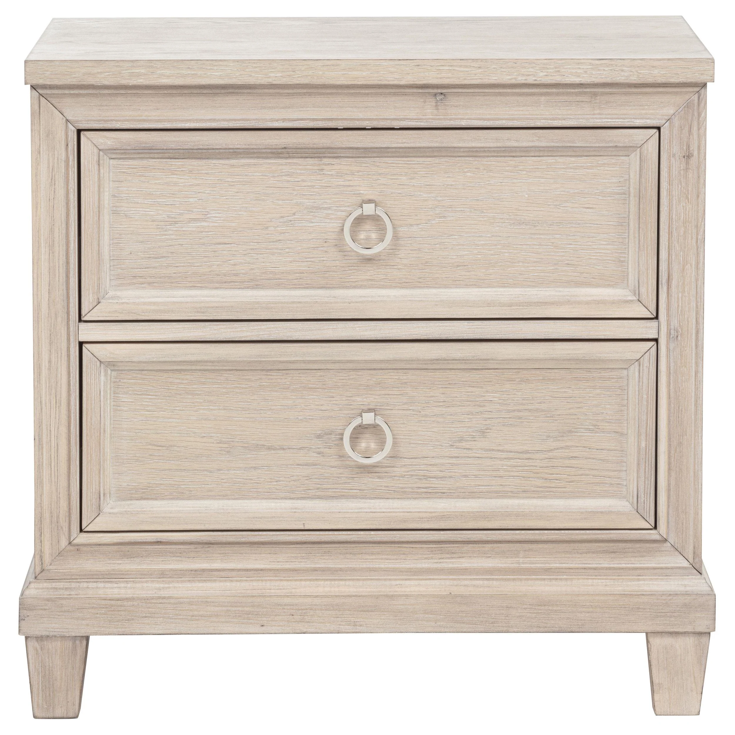 Pembroke 2-drawer Nightstand Bedside Table Washed Oak - Image 3