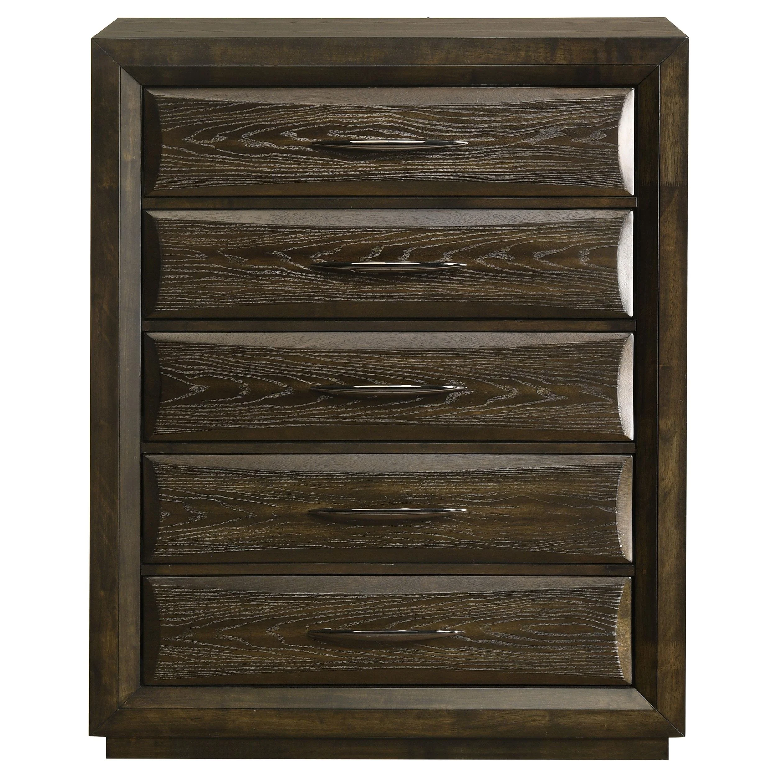Atlas 5-drawer Bedroom Chest of Drawers Dark Oak - Image 3