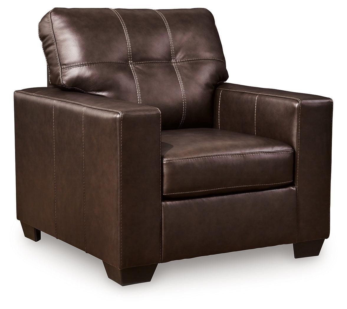 Santorine Dark Brown Leather Chair - Image 2