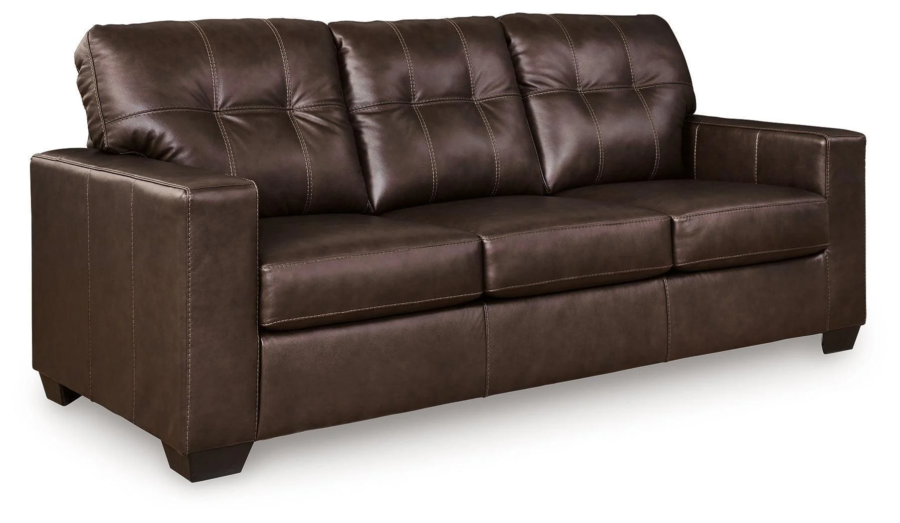 Santorine Dark Brown Leather Sofa - Image 2