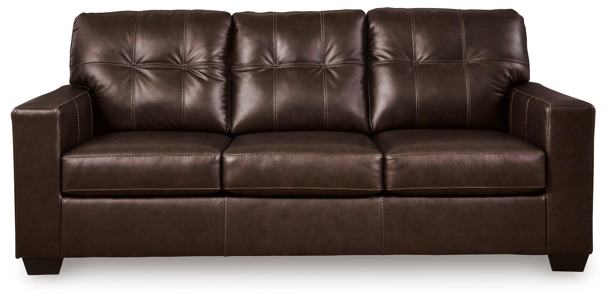 Santorine Dark Brown Leather Sofa - Image 3