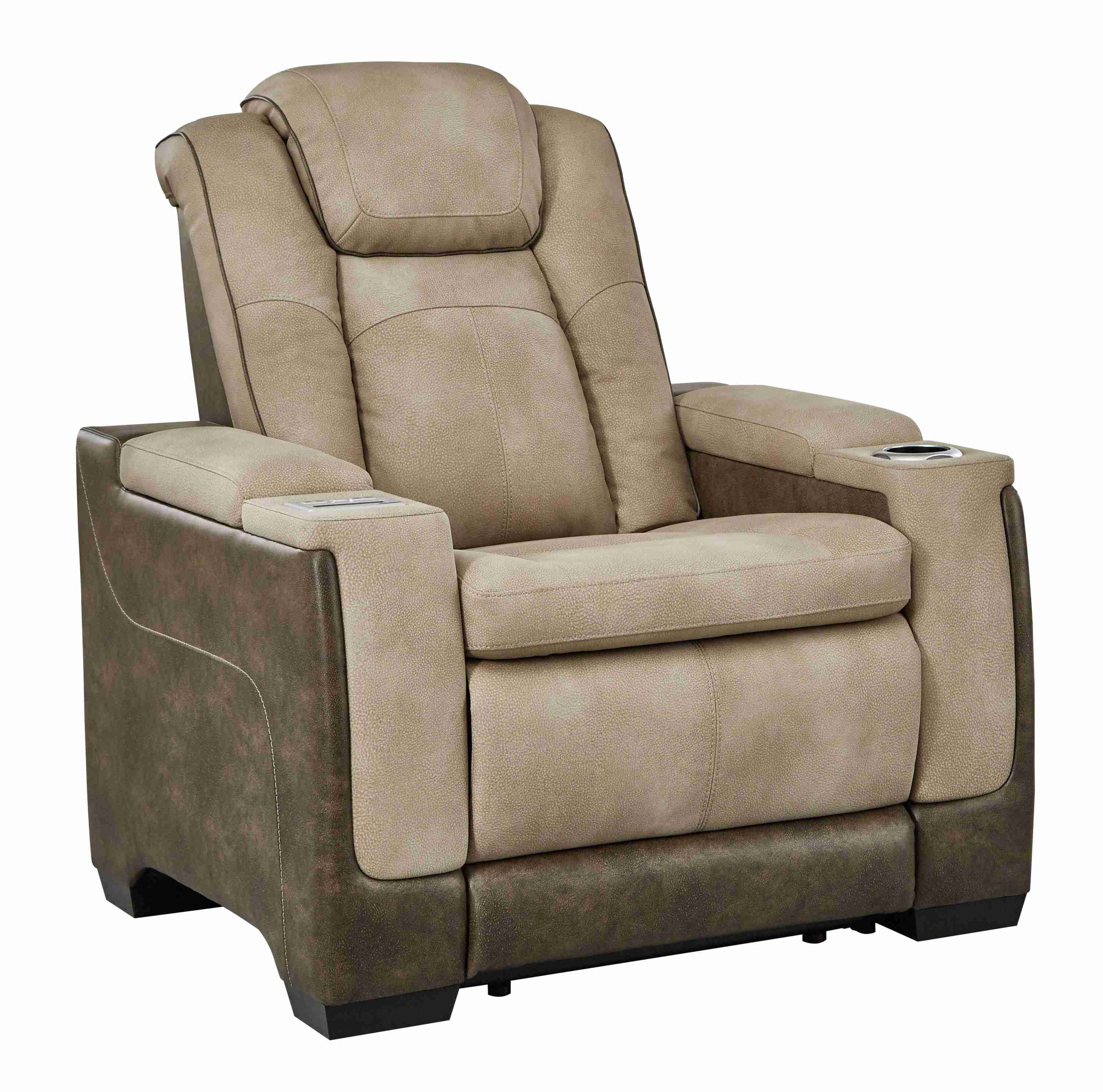 Next-Gen Durapella Sand Faux Leather Power Recliner - Image 2