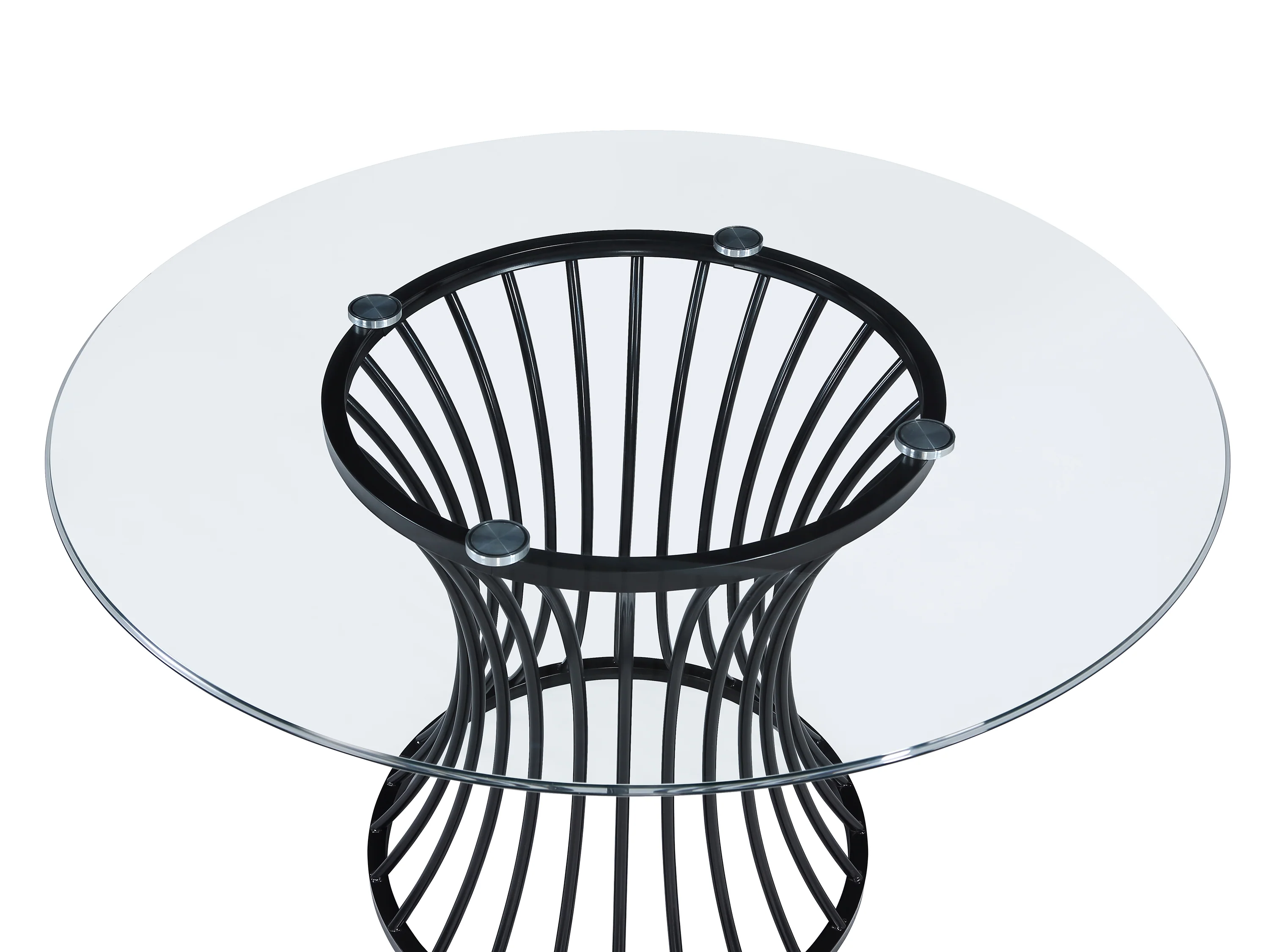 Tracy Dove Glass Top Round Dining Room Set - Image 3