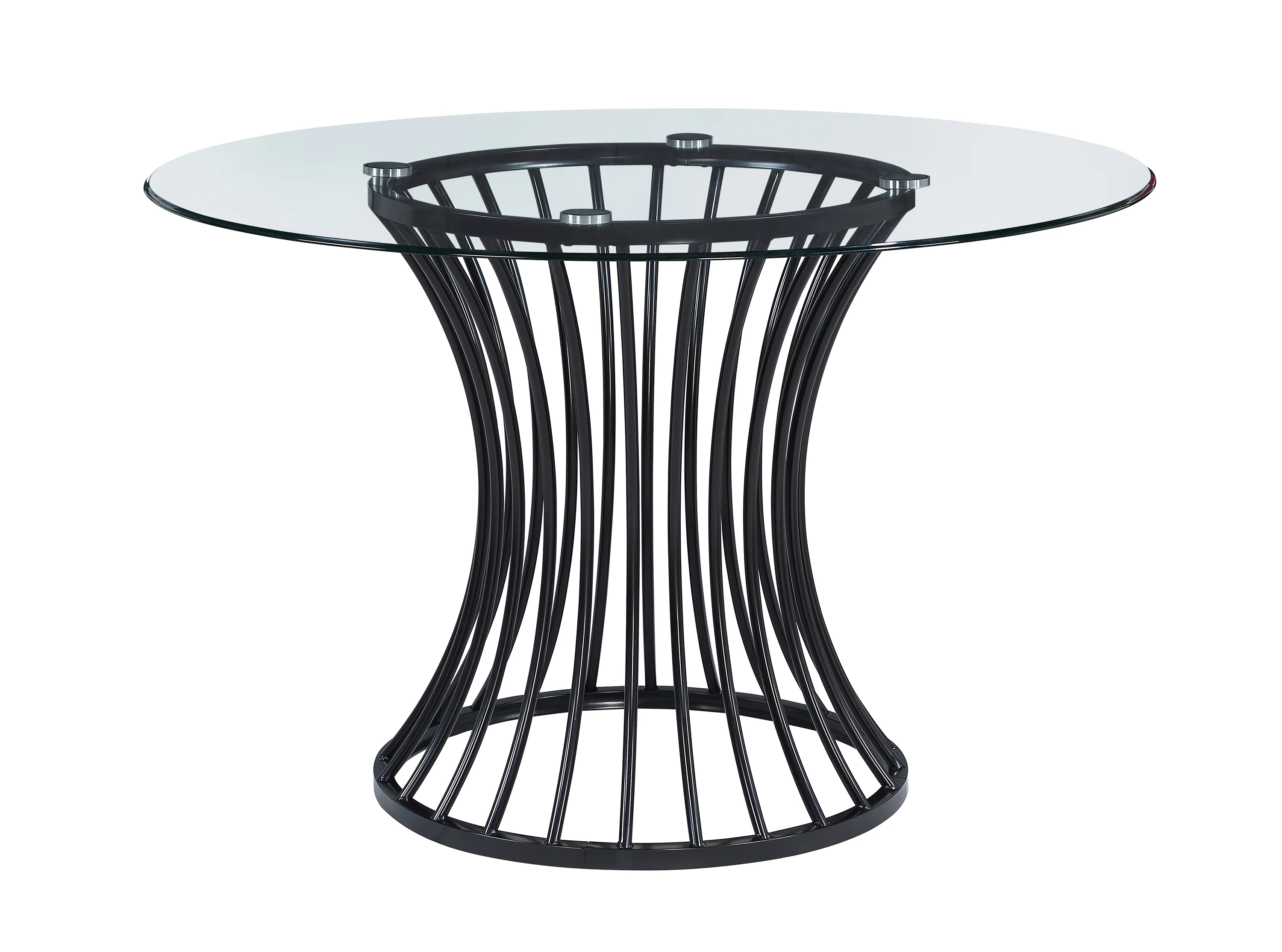 Tracy Dove Glass Top Round Dining Room Set - Image 2