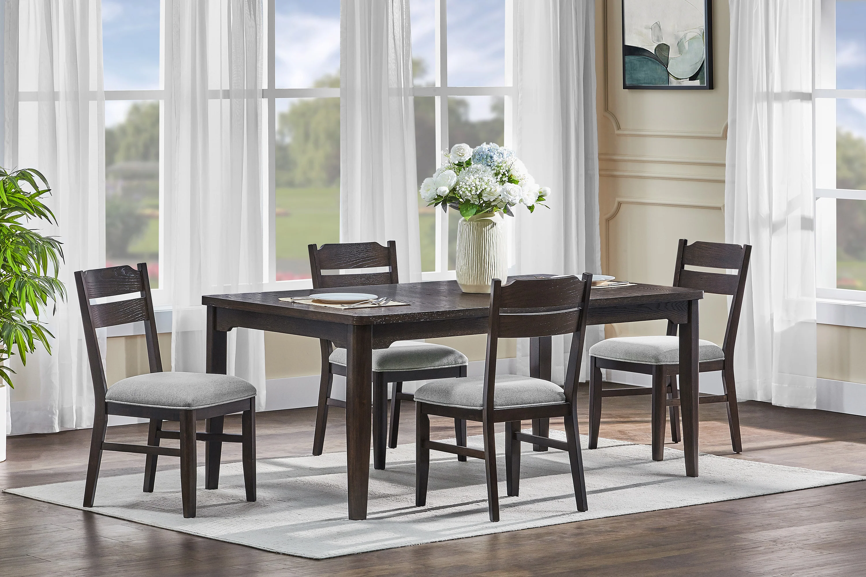 Higgins Dark Cherry Dining Room Set - Image 2