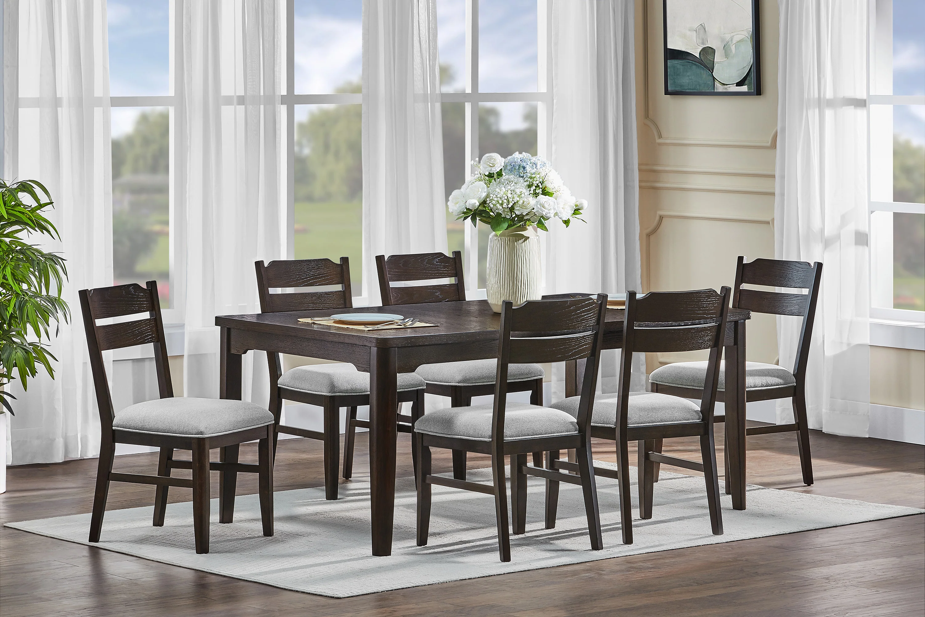 Higgins Dark Cherry Dining Room Set - Image 3