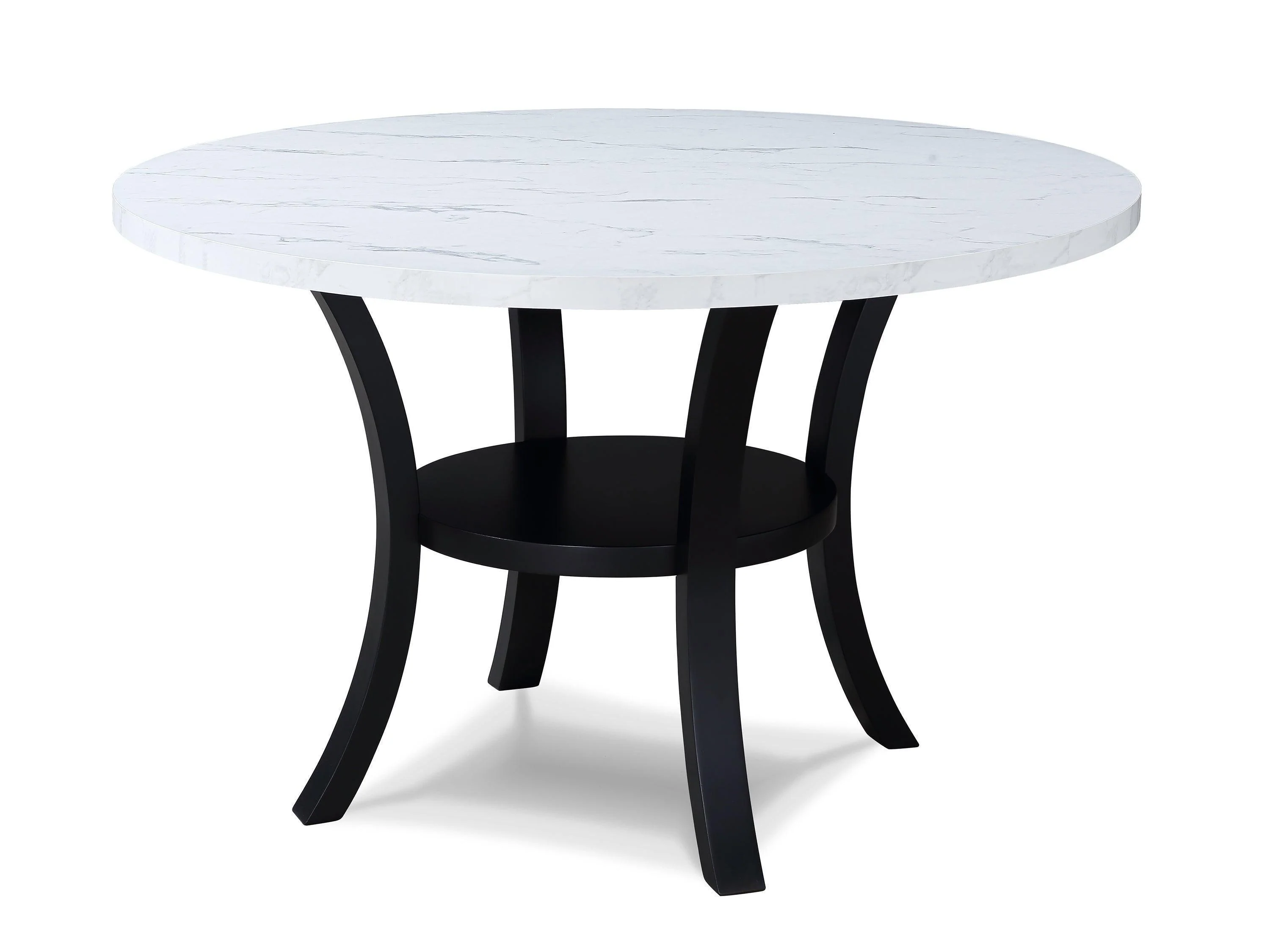 Isla Light Gray White Round Dining Room Set - Image 2