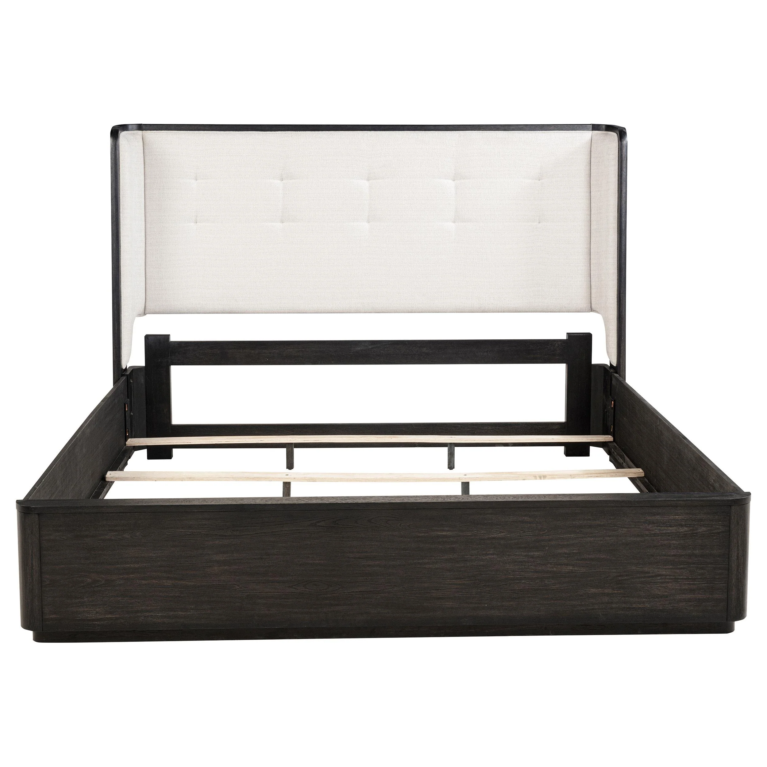 Leandro 55-inch Queen Wingback Bed Burnished Black - Image 3