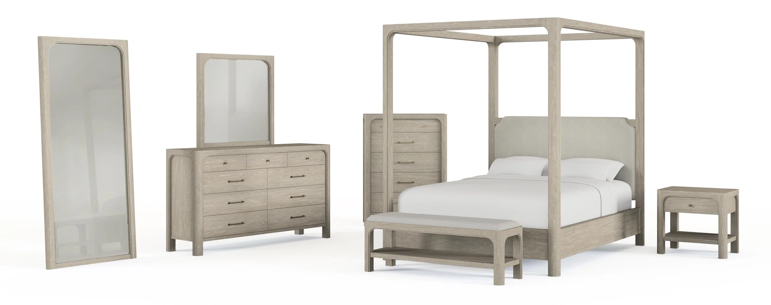 Solano 85-inch Queen Canopy Bed Weathered Mango - Image 2