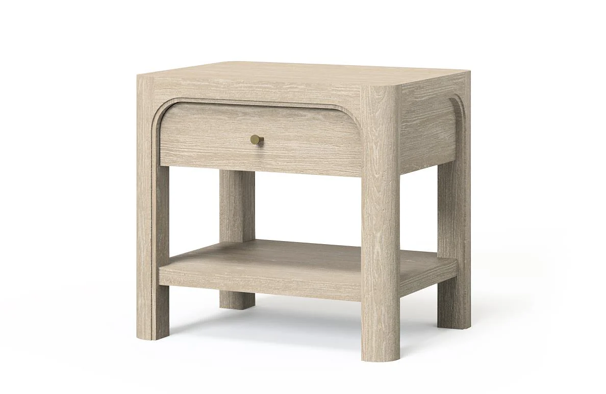 Solano 1-drawer Nightstand Bedside Table Weathered Mango - Image 1