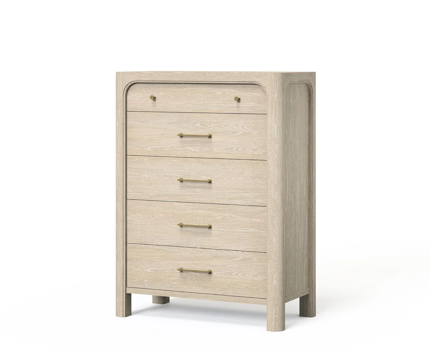 Solano 5-drawer Bedroom Chest of Drawers Weathered Mango - Image 1