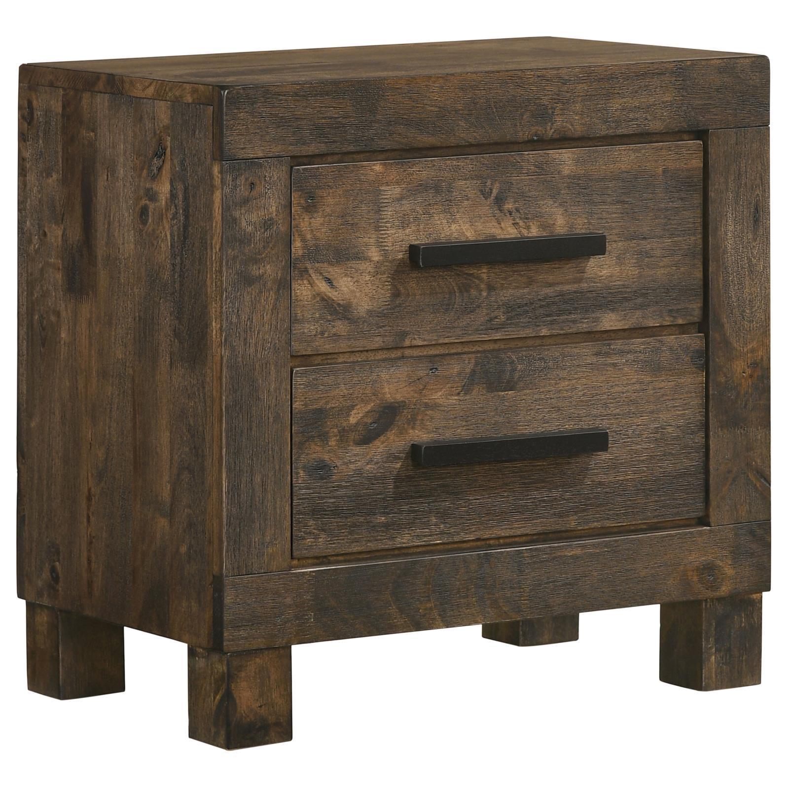 Woodmont 2 Drawer Nightstand Rustic Golden Brown - Image 2