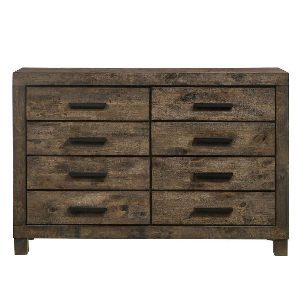 Woodmont 8 Drawer Dresser Rustic Golden Brown - Image 2
