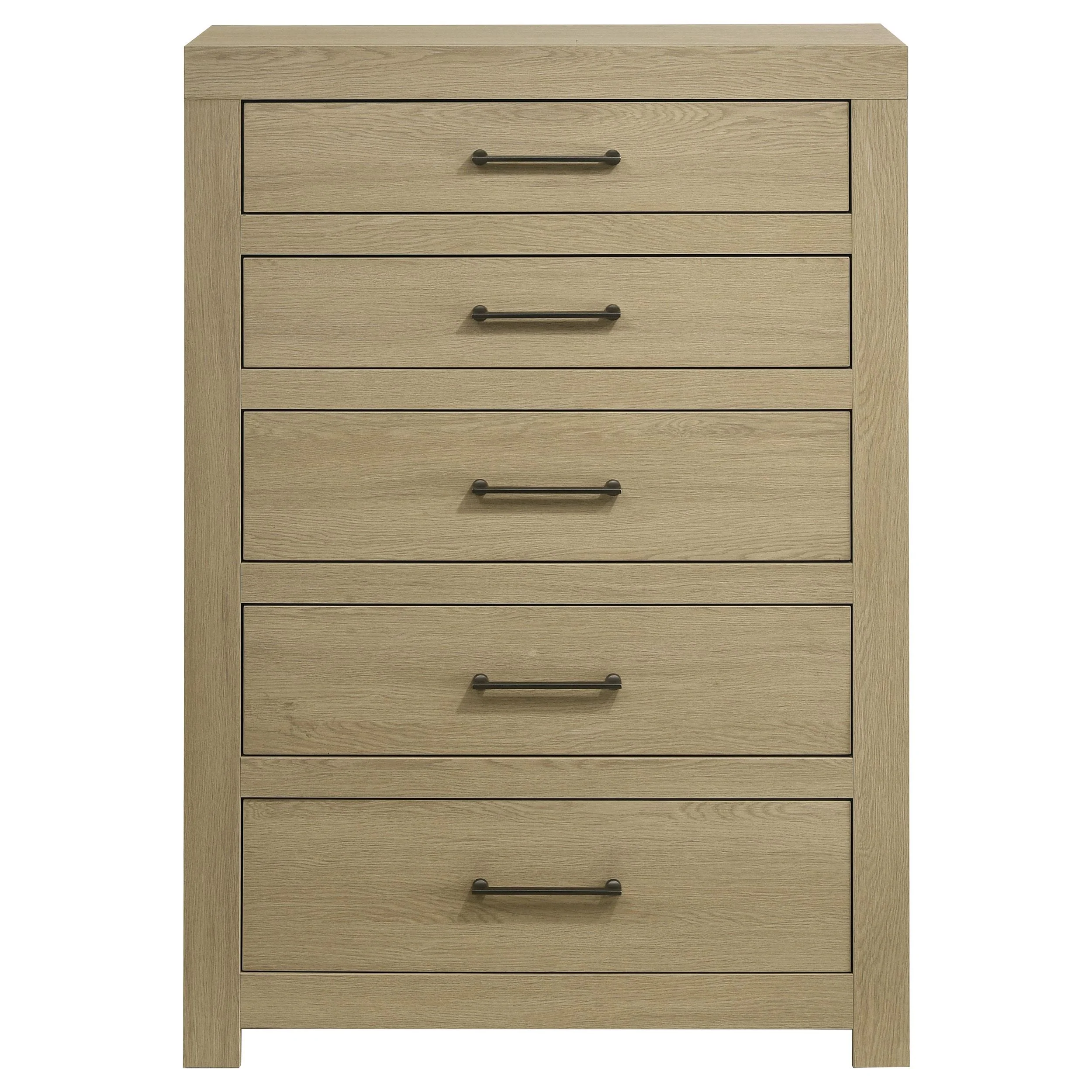 Hendricks 5-drawer Bedroom Chest of Drawers Light Oak - Image 2