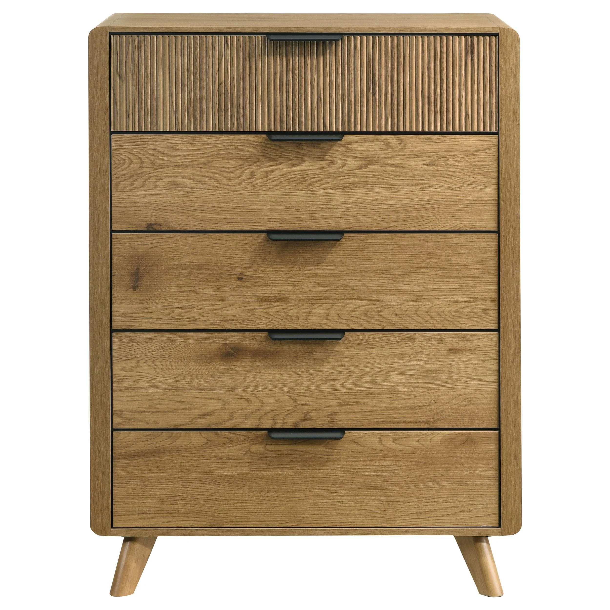 Bennett 5-drawer Bedroom Chest of Drawers Light Oak - Image 3