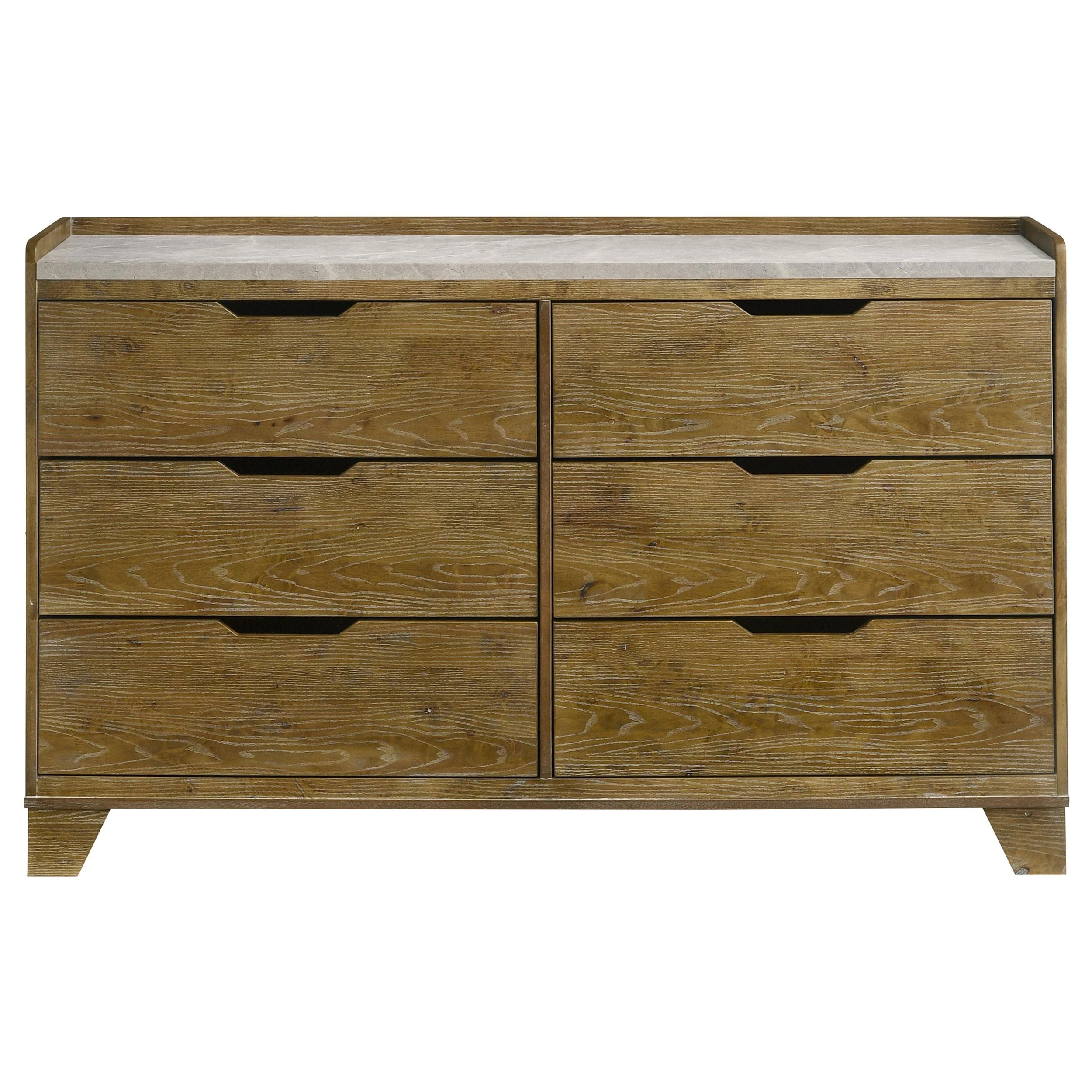 Henderson 6-drawer Bedroom Dresser Cabinet Medium Oak - Image 3