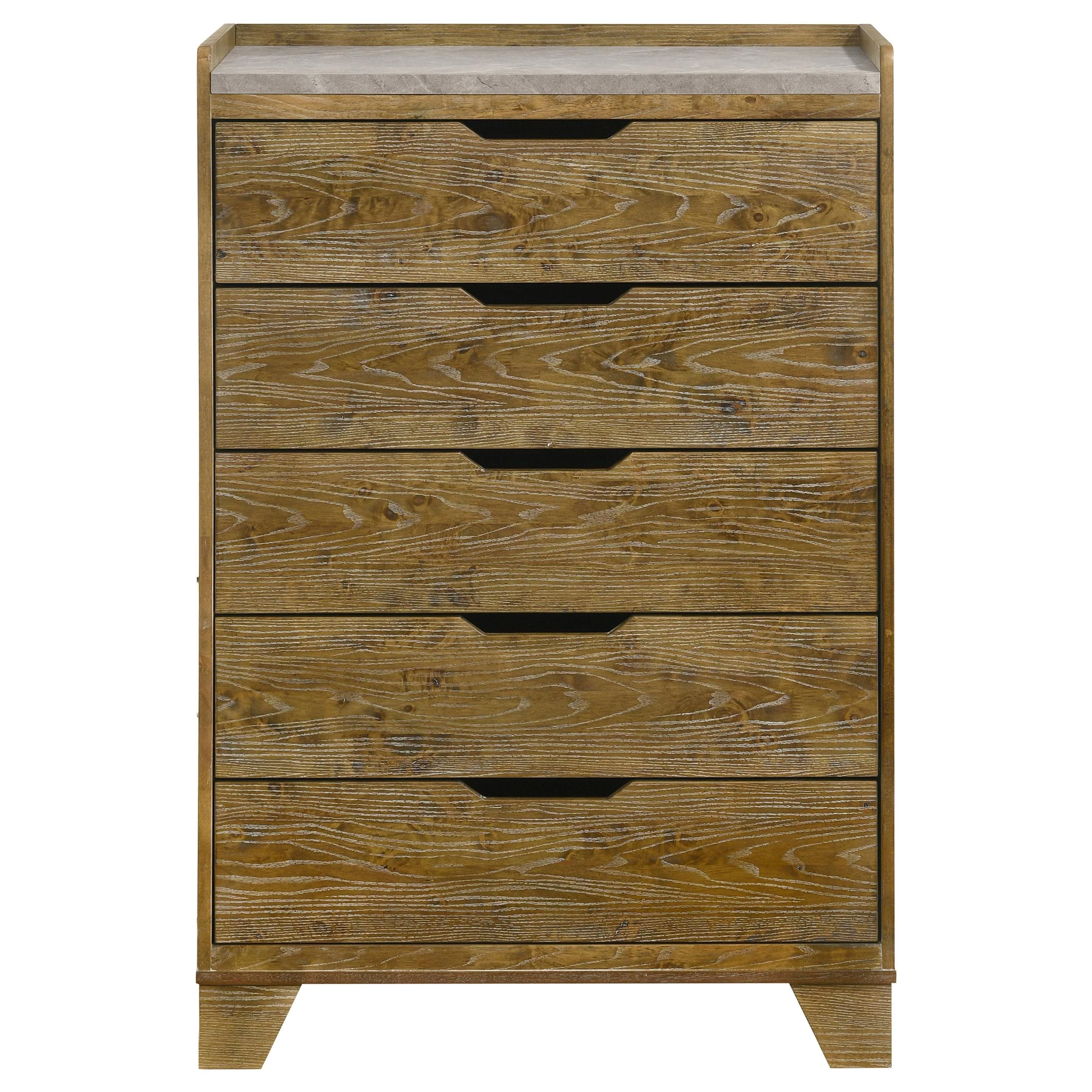Henderson 5-drawer Bedroom Chest of Drawers Medium Oak - Image 3