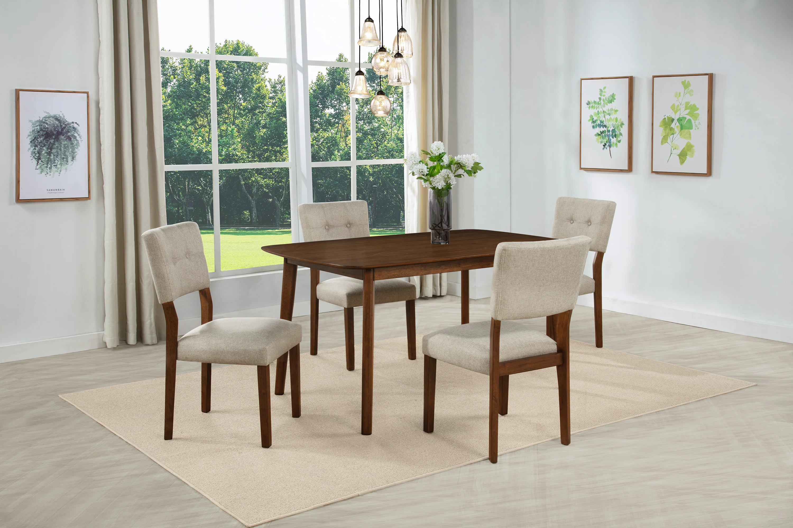 Gregory Brown Rectangular Dining Room Set - Image 2