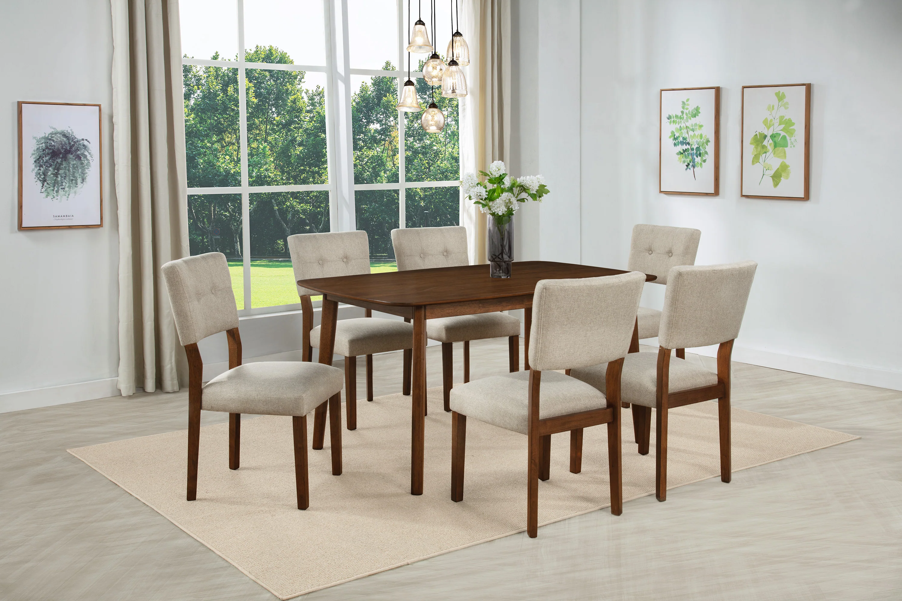 Gregory Brown Rectangular Dining Room Set - Image 3