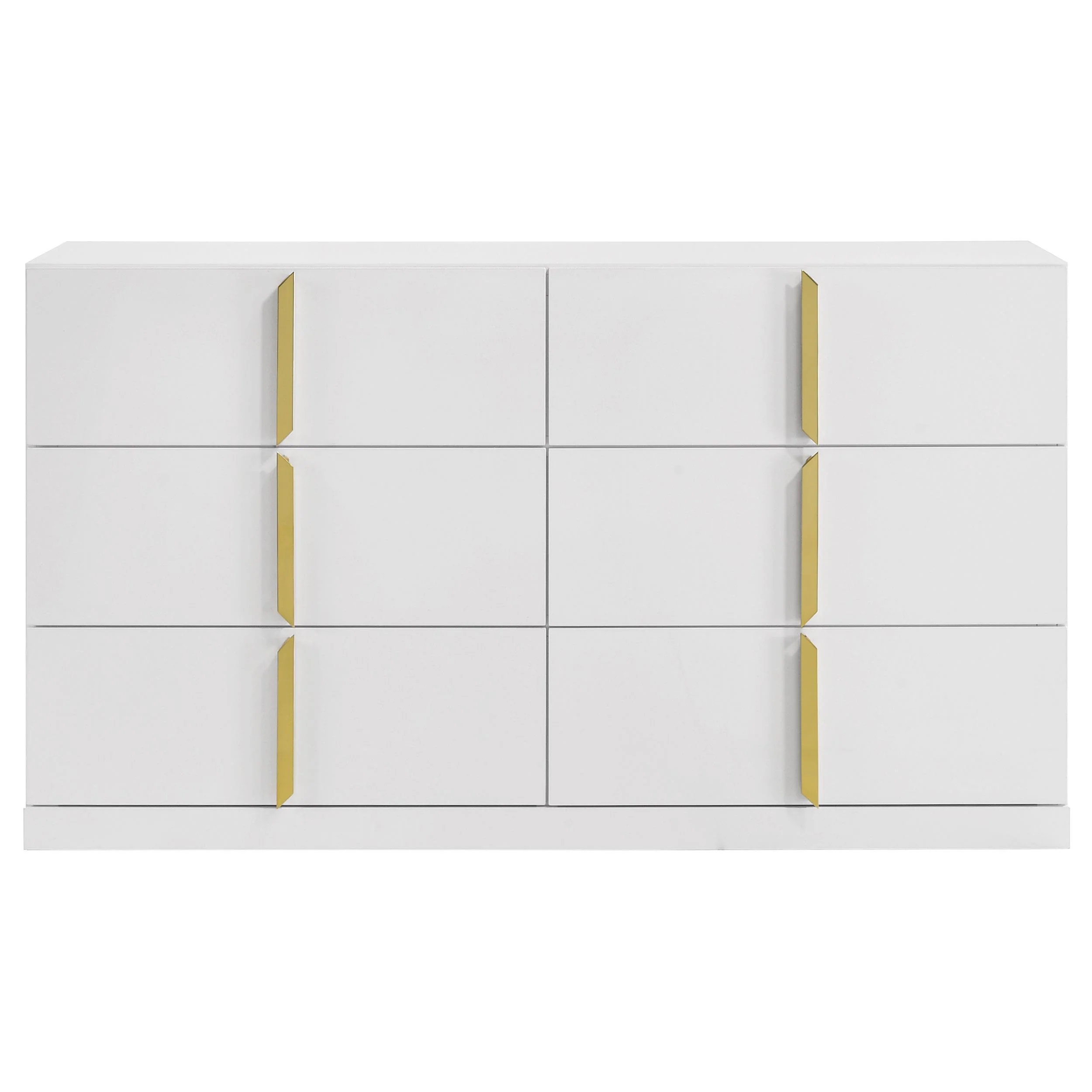 Ines 6-drawer Bedroom Dresser Cabinet White High Gloss - Image 3