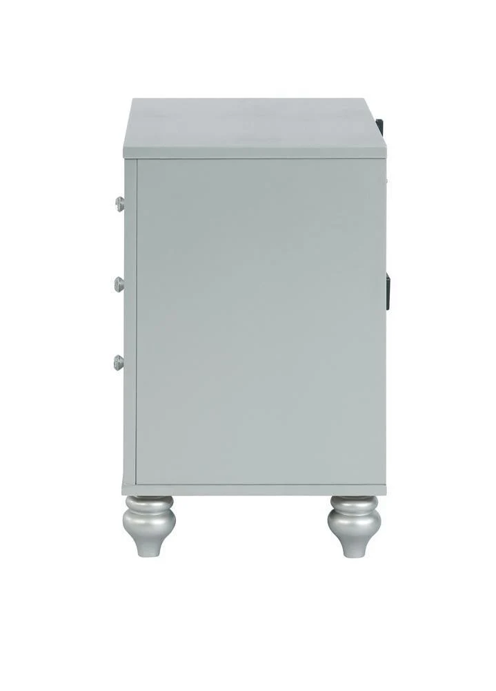 Gunnison 2 Drawer Nightstand Silver Metallic - Image 3