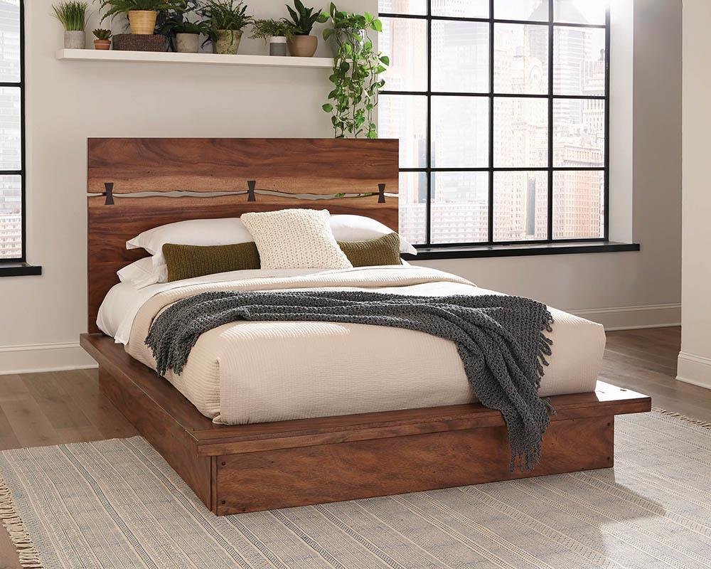 Winslow King Bed Smokey Walnut Coffee Bean - Image 1