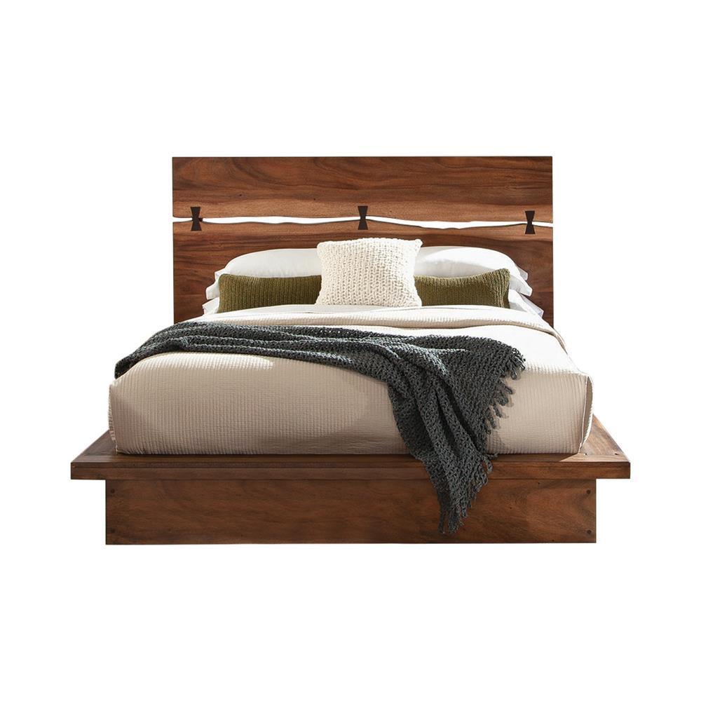 Winslow Queen Bed Smokey Walnut Coffee Bean - Image 1