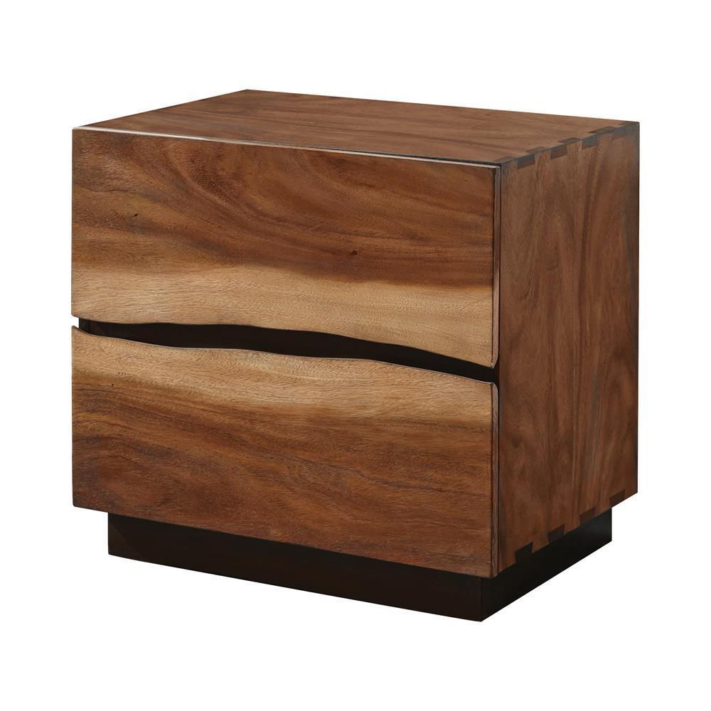 Winslow 2 Drawer Nightstand Smokey Walnut Coffee Bean - Image 2