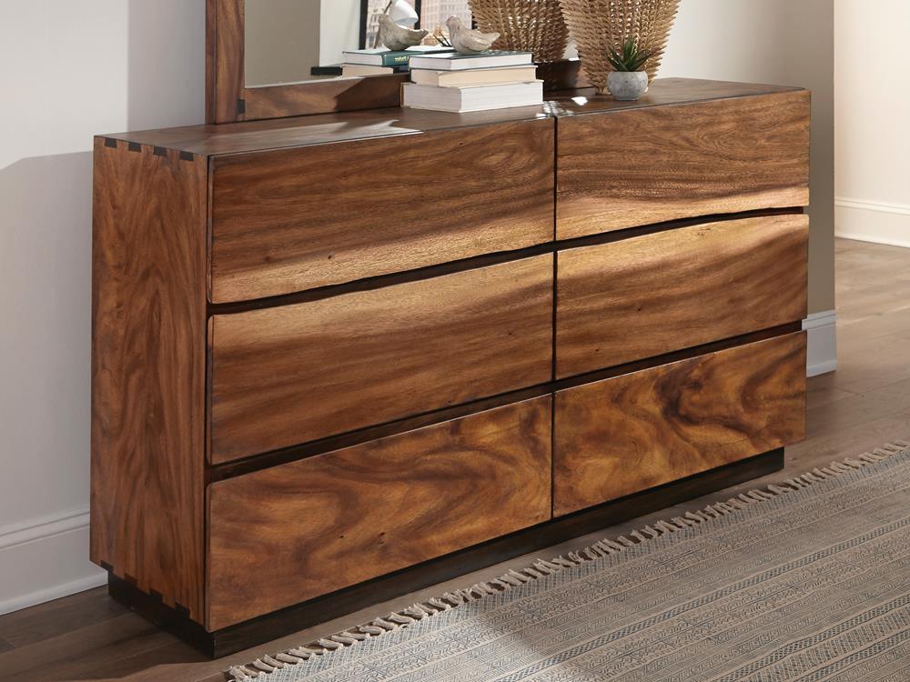 Winslow 6 Drawer Dresser Smokey Walnut Coffee Bean - Image 1