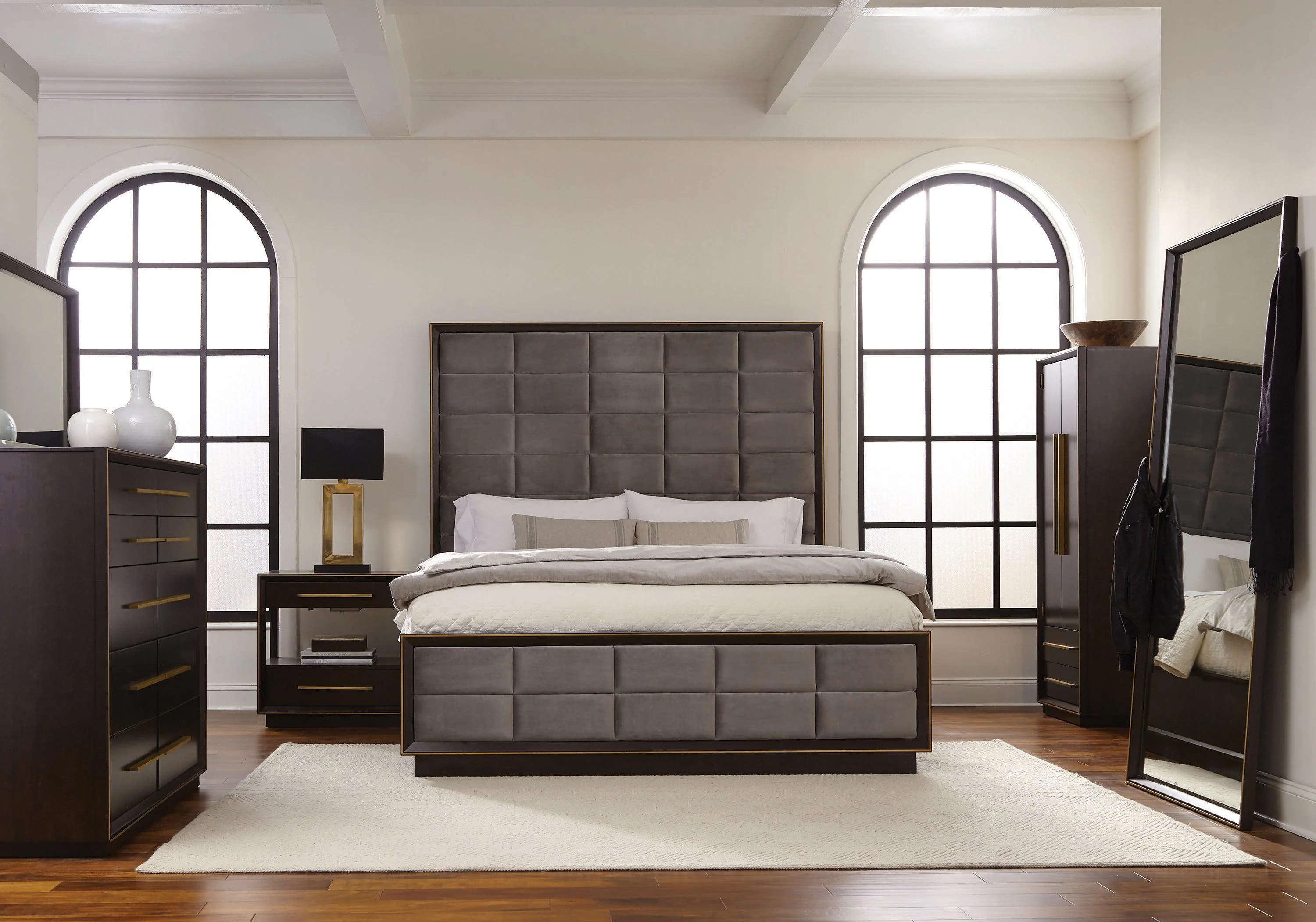 Durango Queen Upholstered Bed Smoked Peppercorn Grey - Image 2