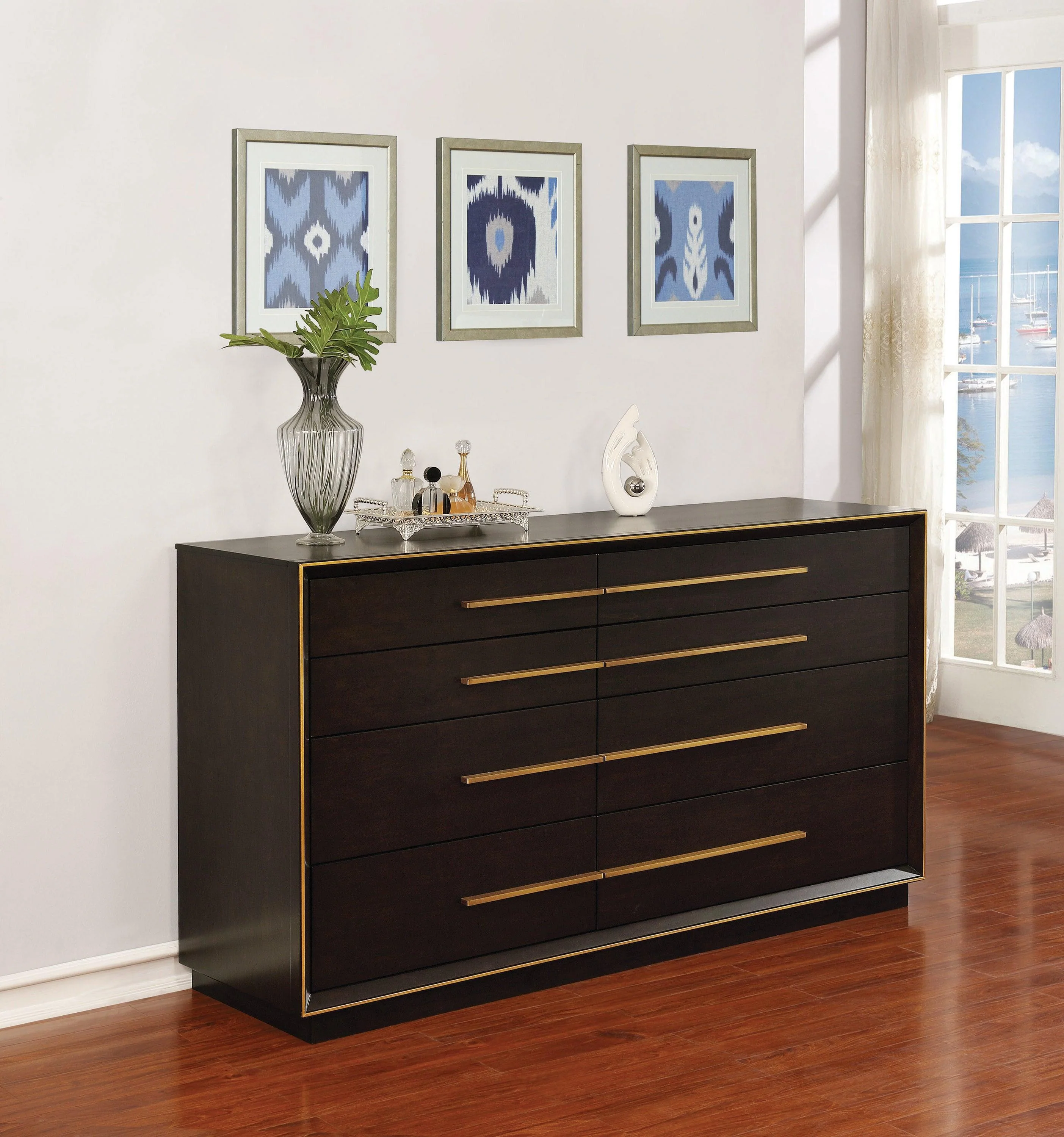 Durango King Upholstered Bed Smoked Peppercorn Grey - Image 3