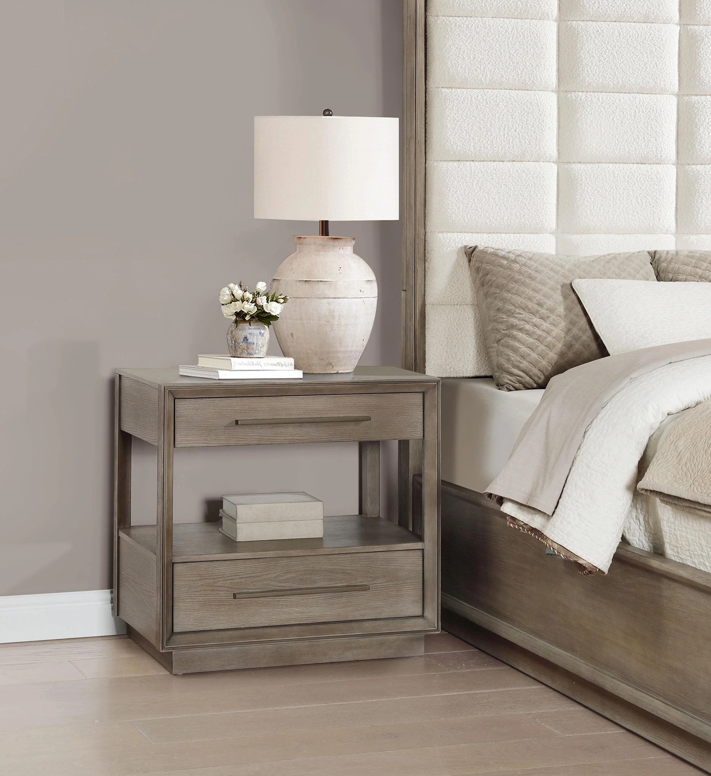 DURANGO COLLECTION Durango 2-drawer Nightstand Bedide Table Washed Oak 223272 - Image 2