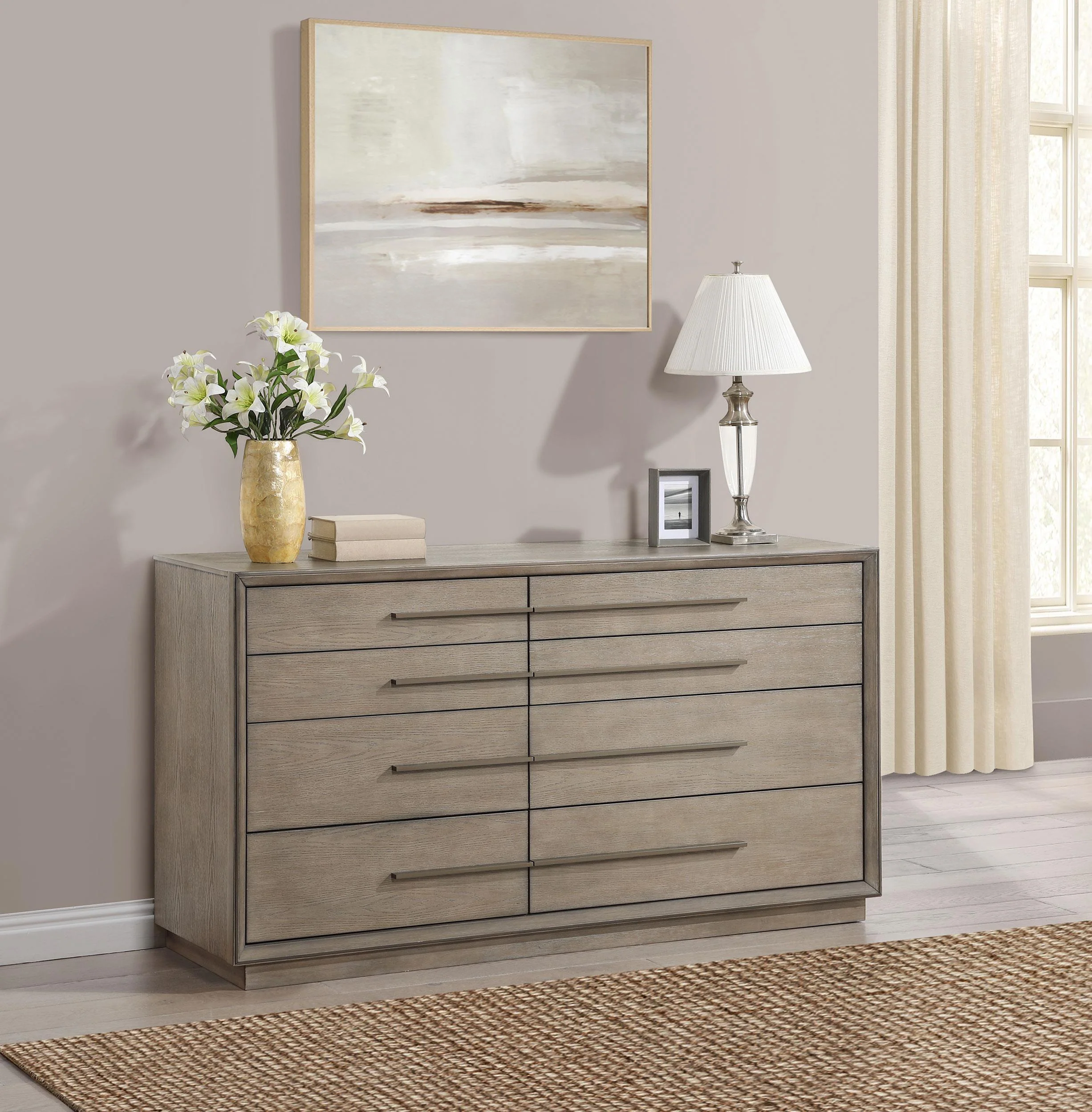DURANGO COLLECTION Durango 8-drawer Dresser Washed Oak 223273 - Image 2