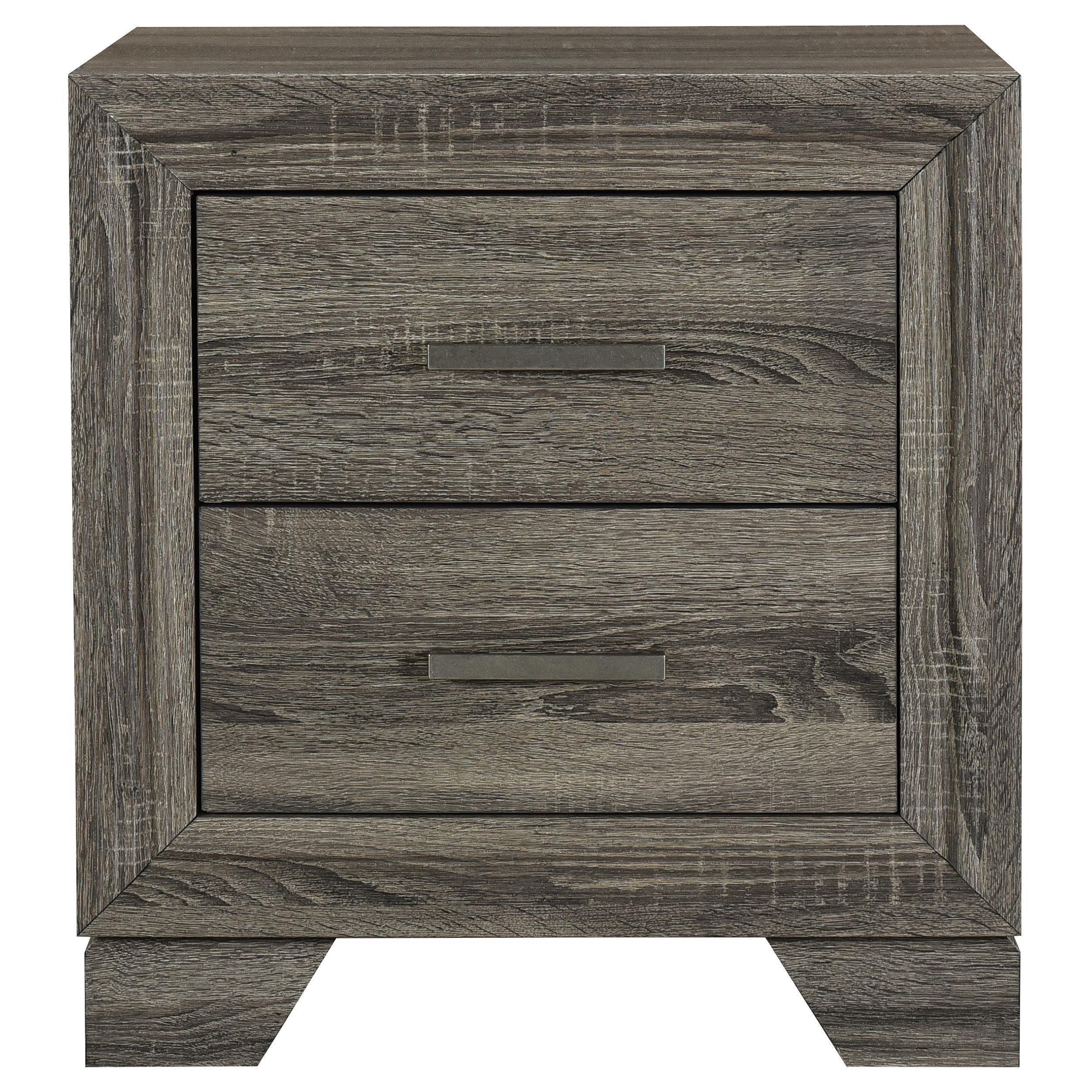 Wright 2-drawer Nightstand Bedide Table Brown Oak - Image 3