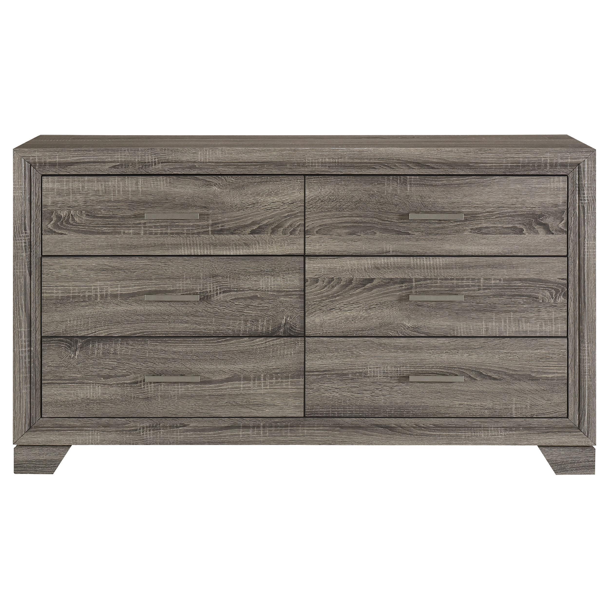Wright 6-drawer Dresser Cabinet Brown Oak - Image 3