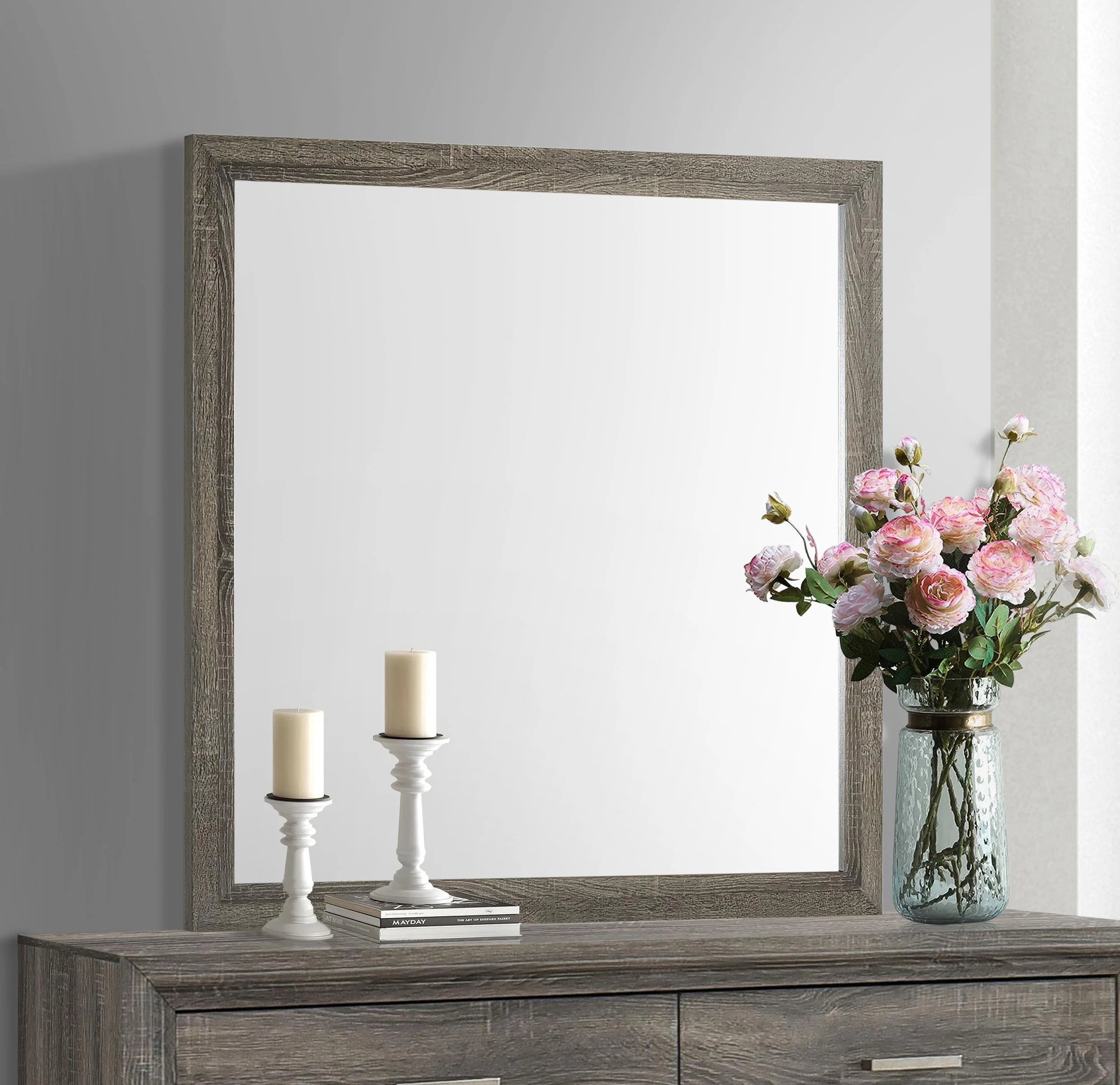 Wright Dresser Mirror Brown Oak - Image 2