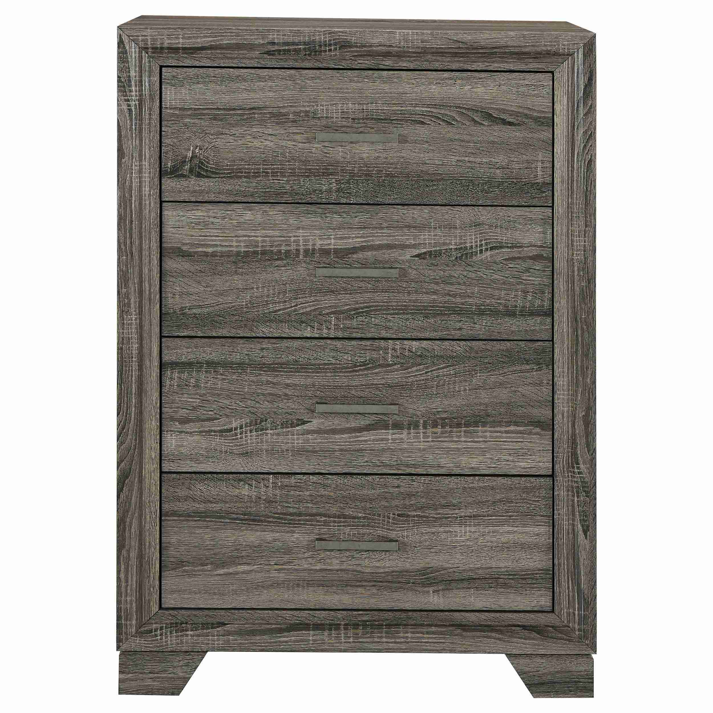 Wright 4-drawer Chest of Drawers Brown Oak - Image 3