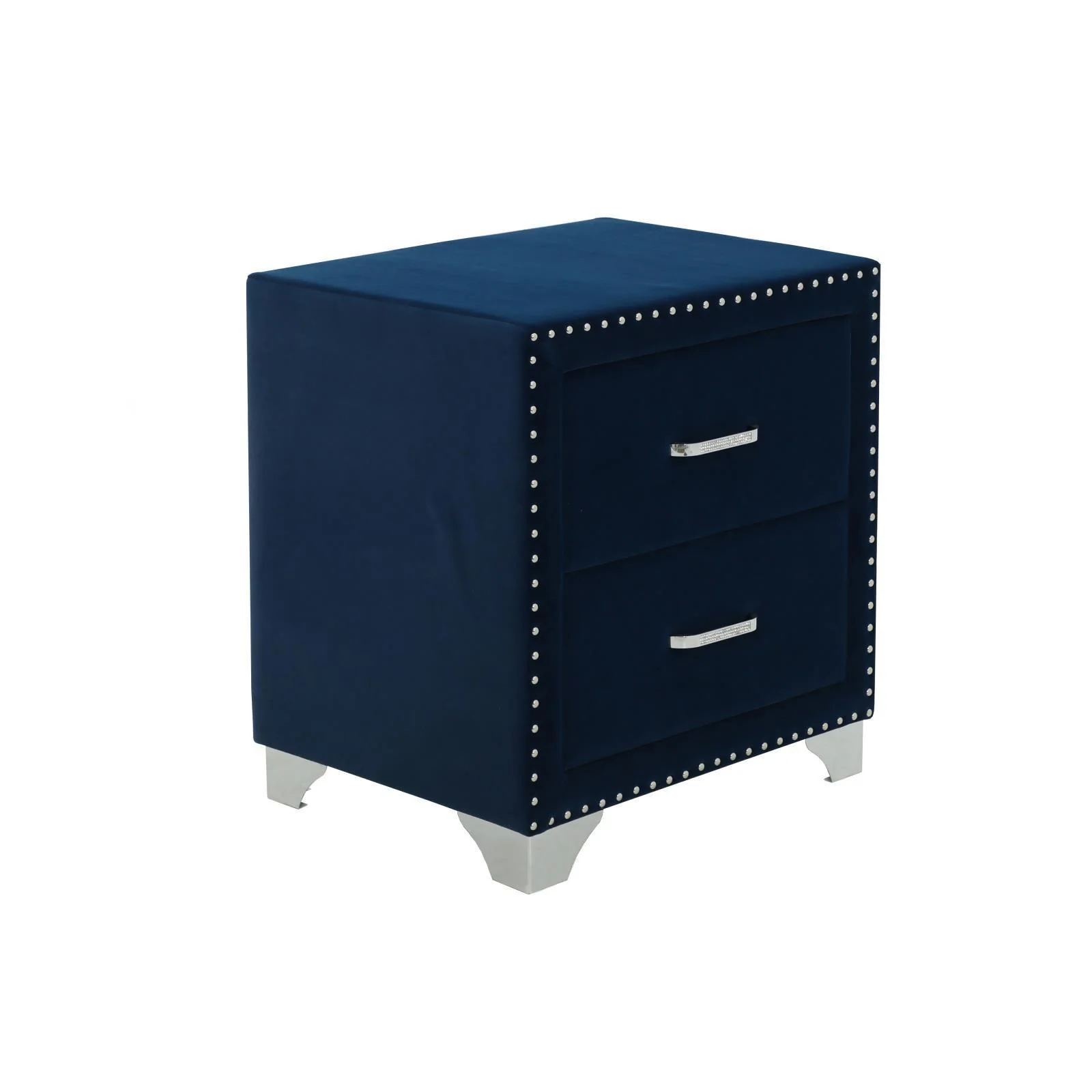 Melody 2 Drawer Upholstered Nightstand Pacific Blue - Image 2