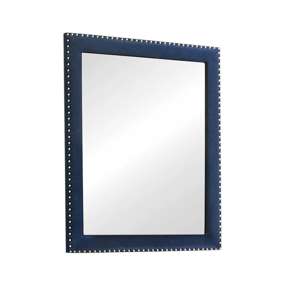 Melody Rectangular Upholstered Dresser Mirror Pacific Blue - Image 1