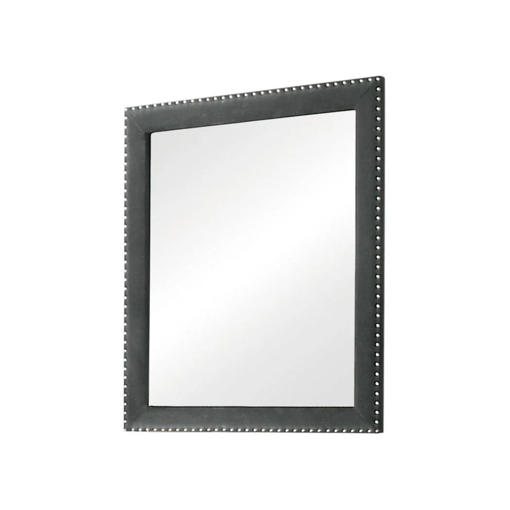 Melody Rectangular Upholstered Dresser Mirror Grey - Image 1
