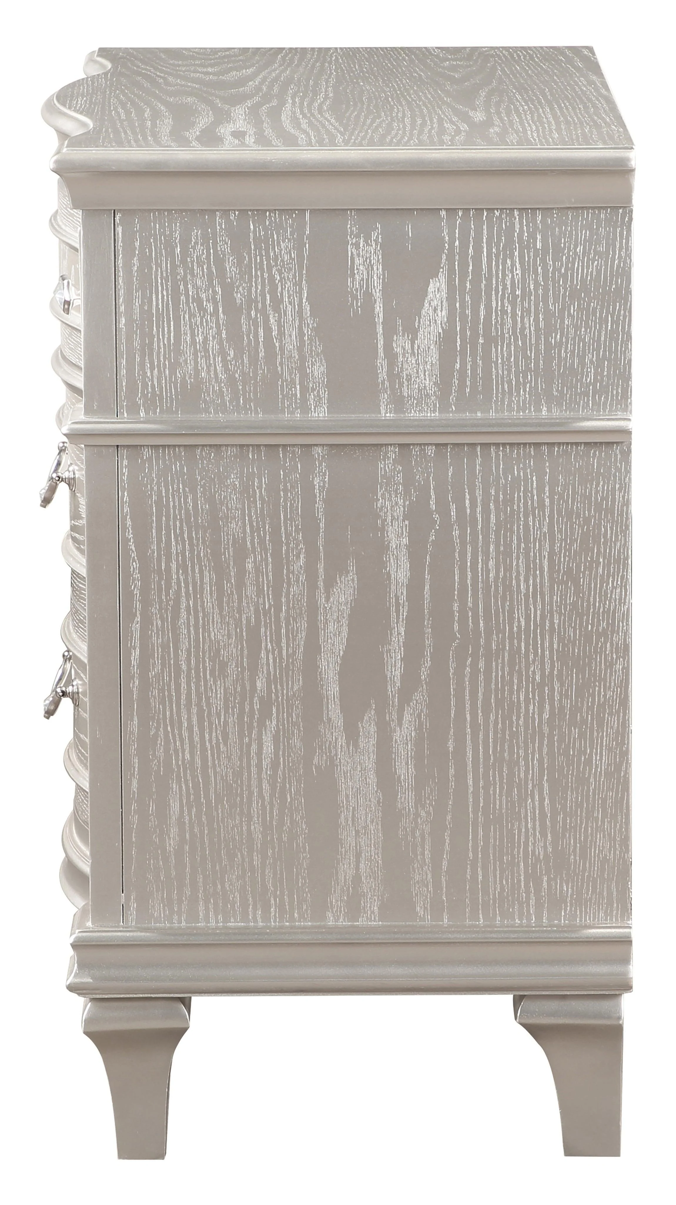 Evangeline 3 Drawer Nightstand Silver Oak - Image 3
