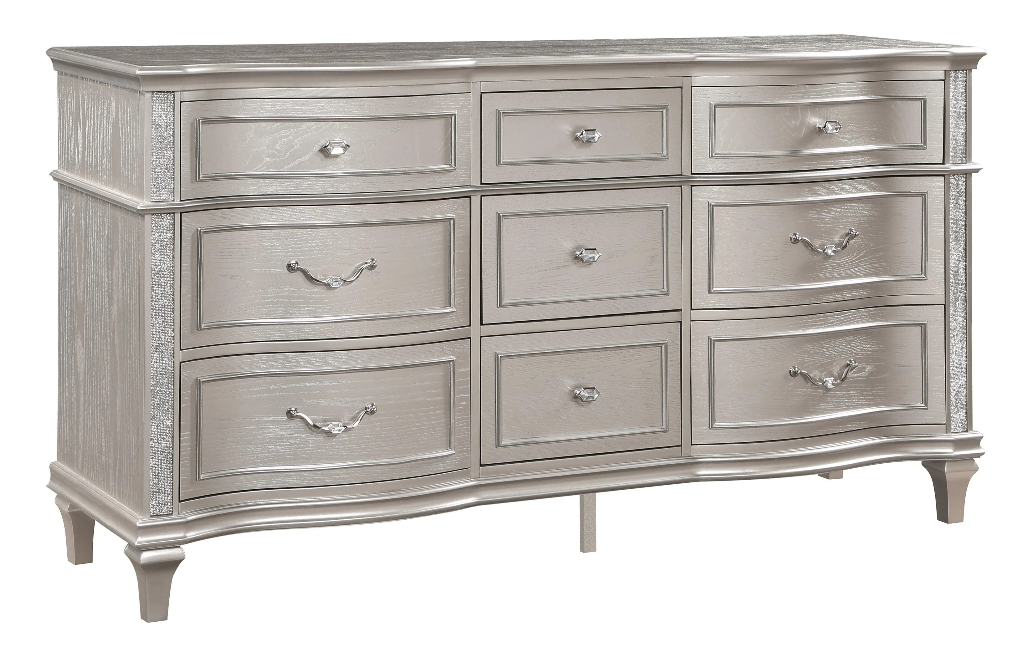 Evangeline 9 Drawer Dresser Silver Oak - Image 2