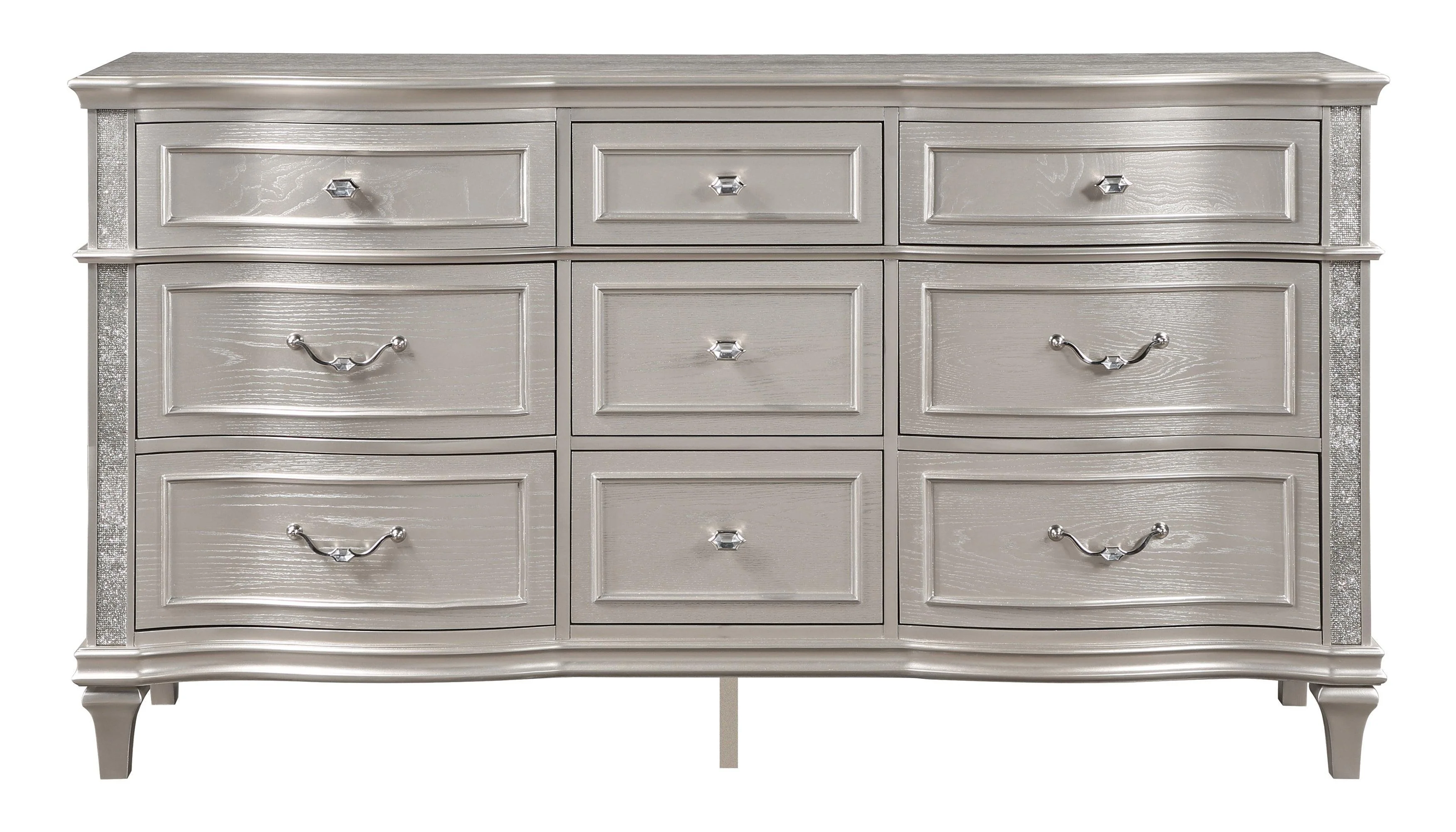 Evangeline 9 Drawer Dresser Silver Oak - Image 3
