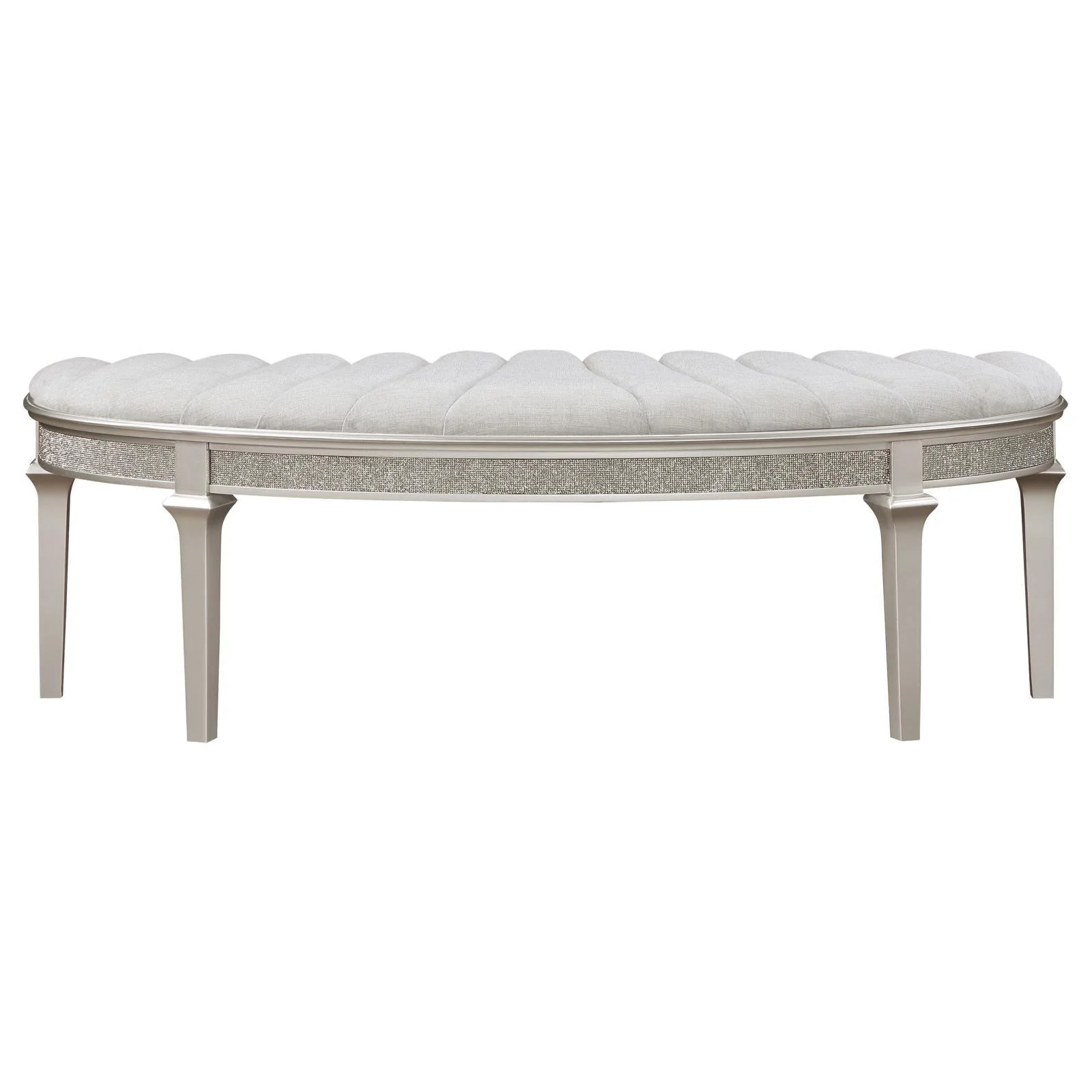 Doma Light Gray Fabric Bench - Image 3