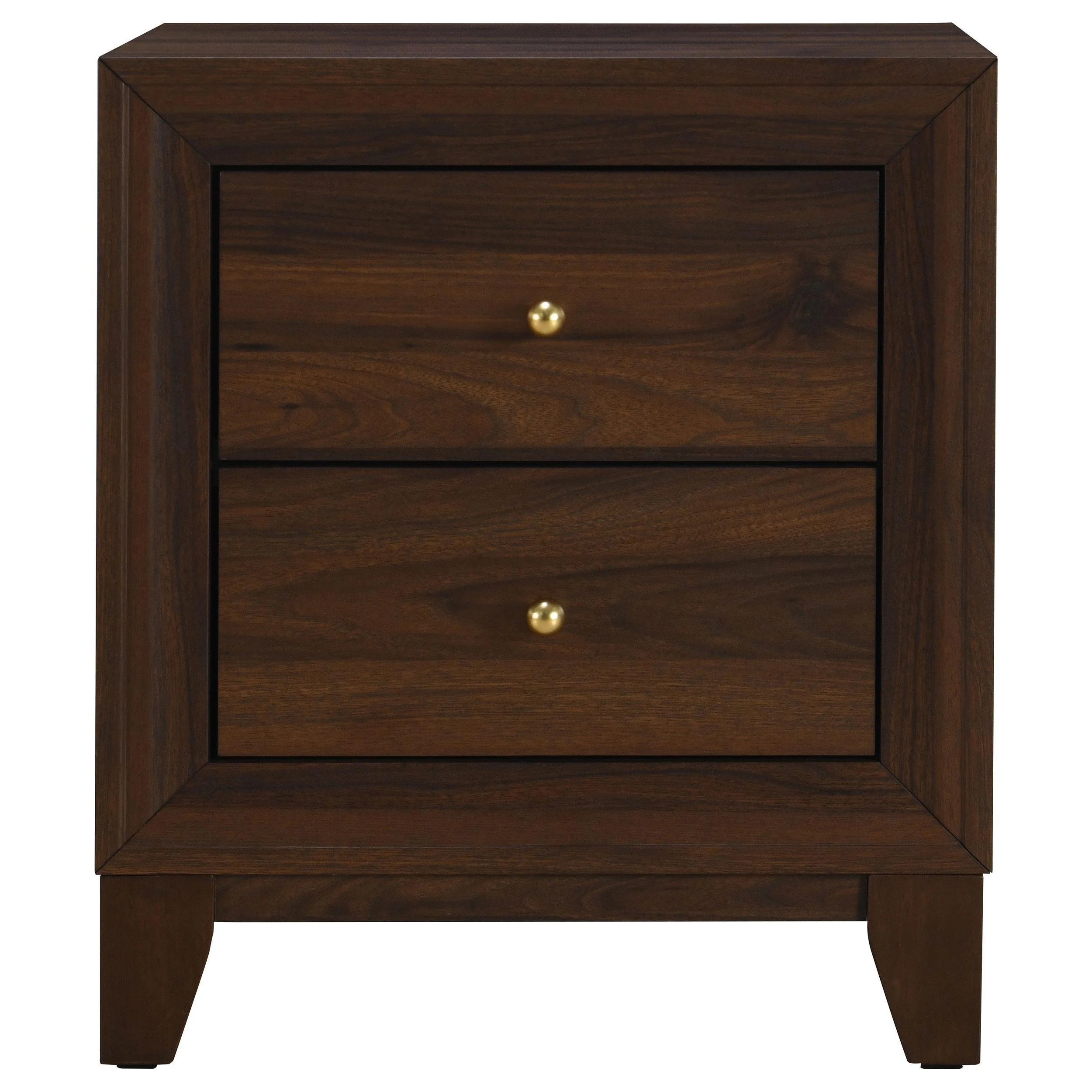Welsley 2-drawer Nightstand Bedide Table Walnut - Image 3