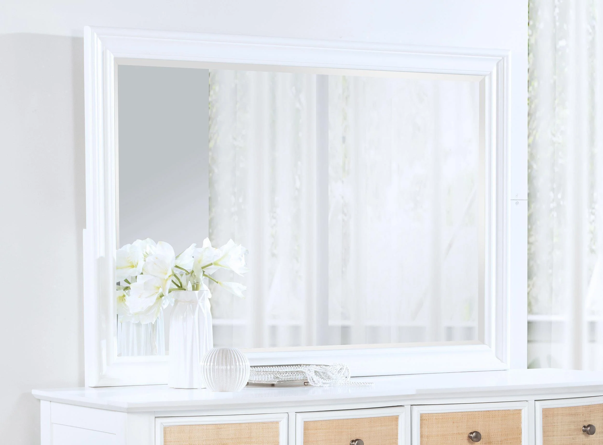 Bexhill Dresser Mirror White - Image 2