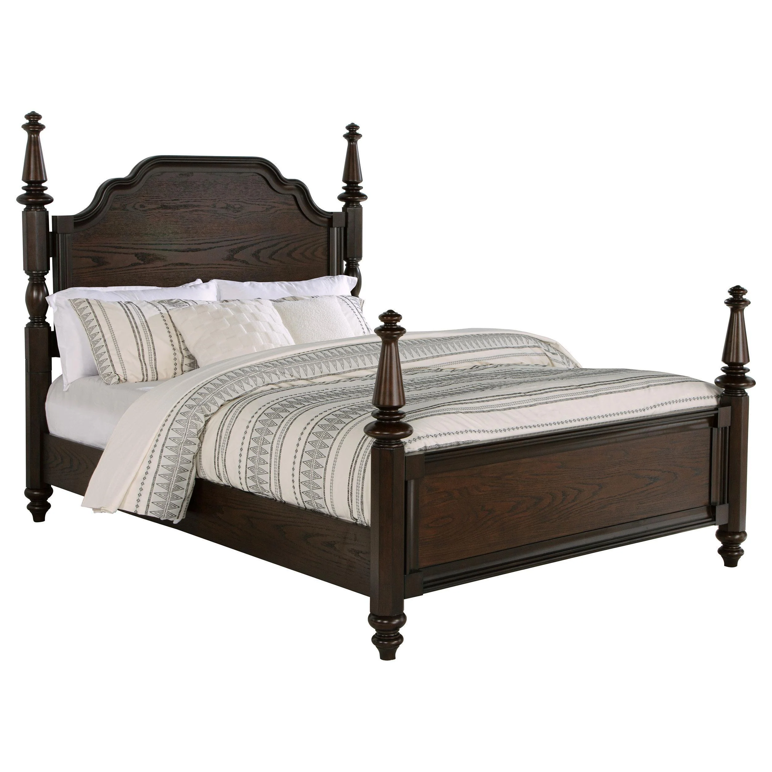 Andover 63-inch Four Poster Eastern King Bed Dark Oak - Image 2